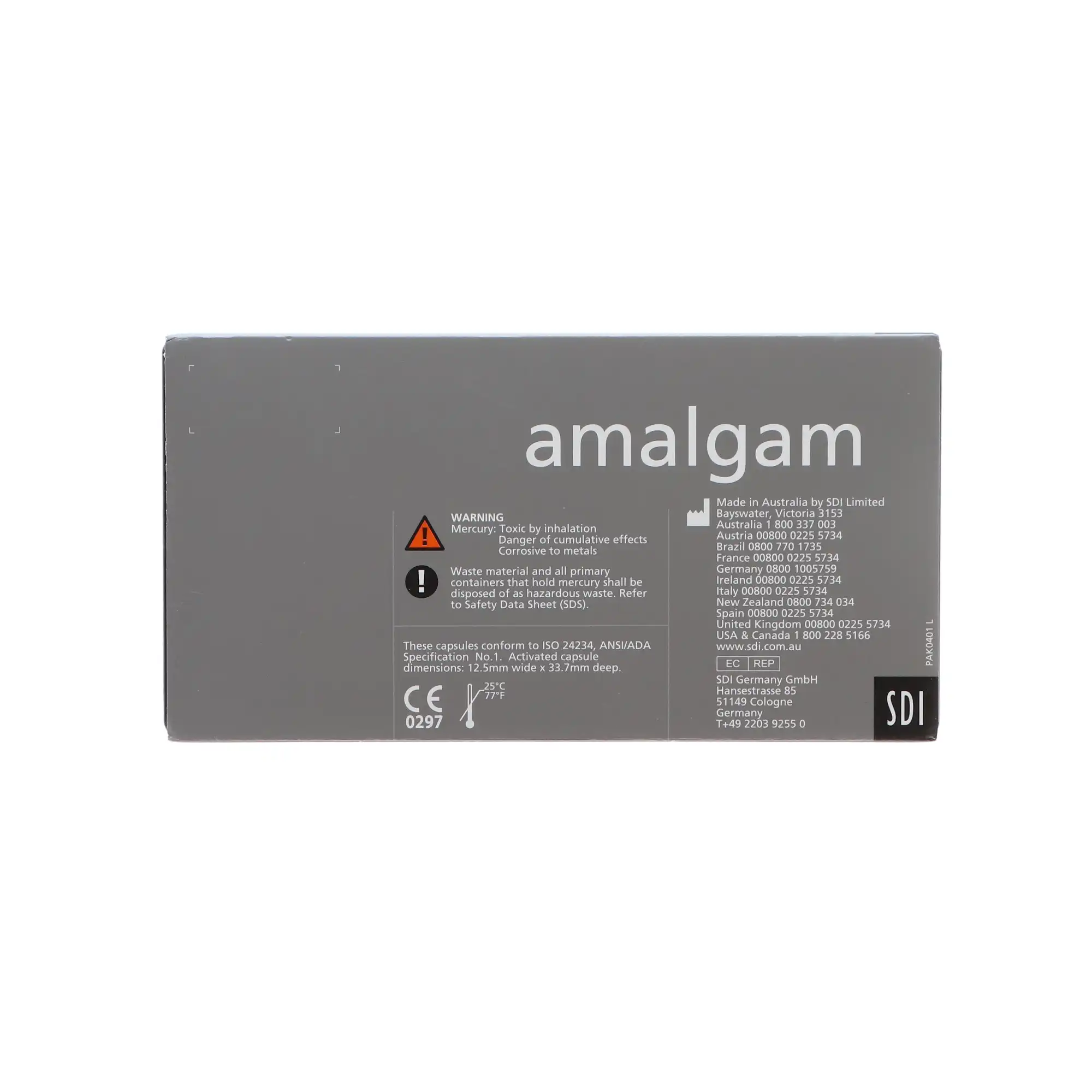 GS-80 Dispersed Phase Amalgam Capsules, 2 Spill, Fast Set, 600 mg, 50/Pk thumbnail 4