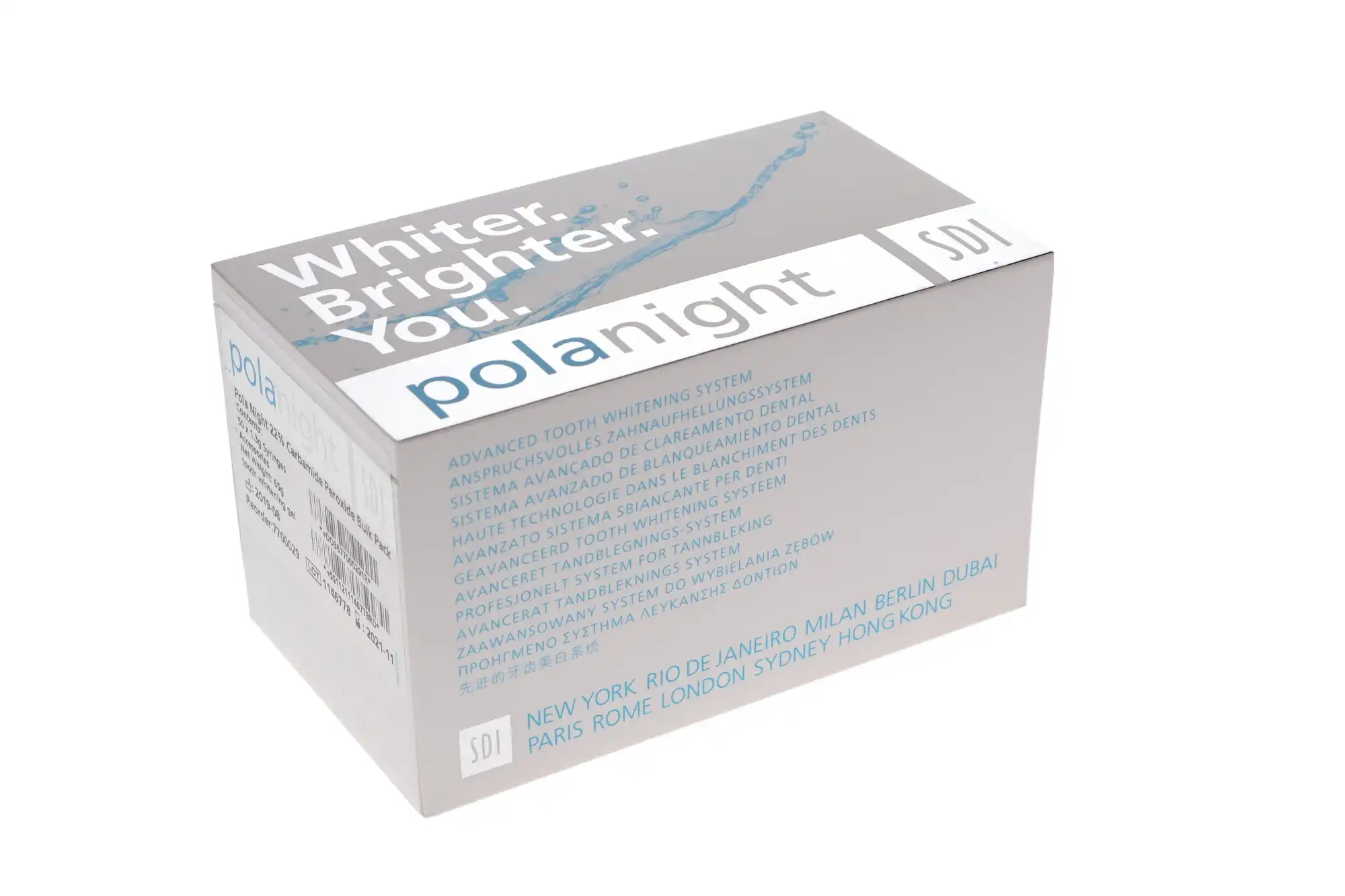 Pola Night Tooth Whitening System, 22% Carbamide Peroxide, Bulk Kit, 1.3 g Syringes, 50/Pk, Spearmint, 7700029 thumbnail 13