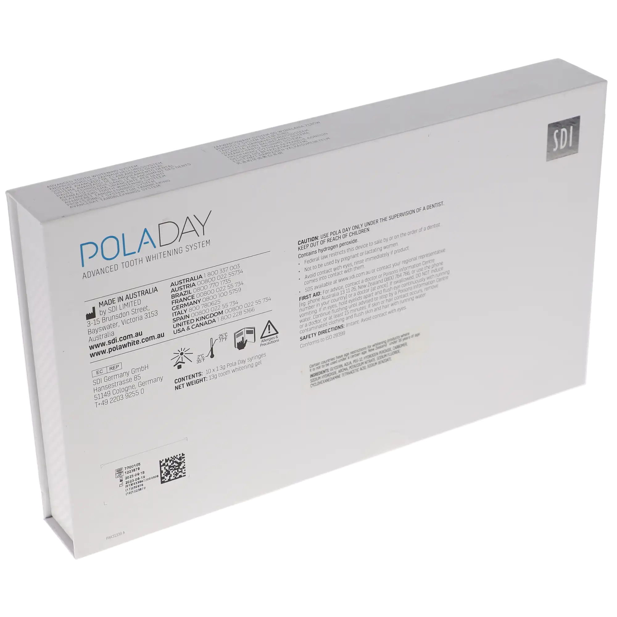 Pola Day Tooth Whitening System, 9.5% Hydrogen Peroxide, Syringe Kit, 1.3 g, 10/Pk, 7700105 thumbnail 4