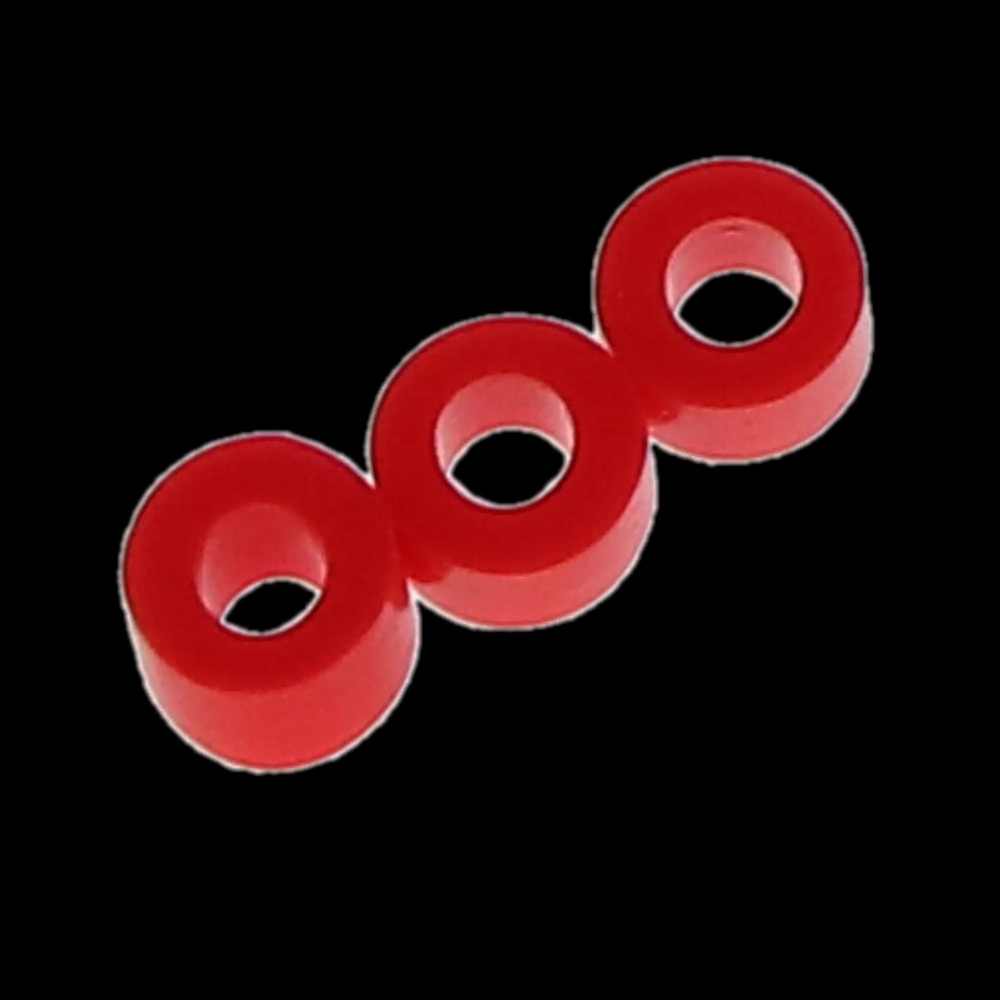 Pulpdent Code Rings Silicone Standard, Red, 1/8" ID x 1/8" Wide, 100/Pk, CR4 thumbnail 4