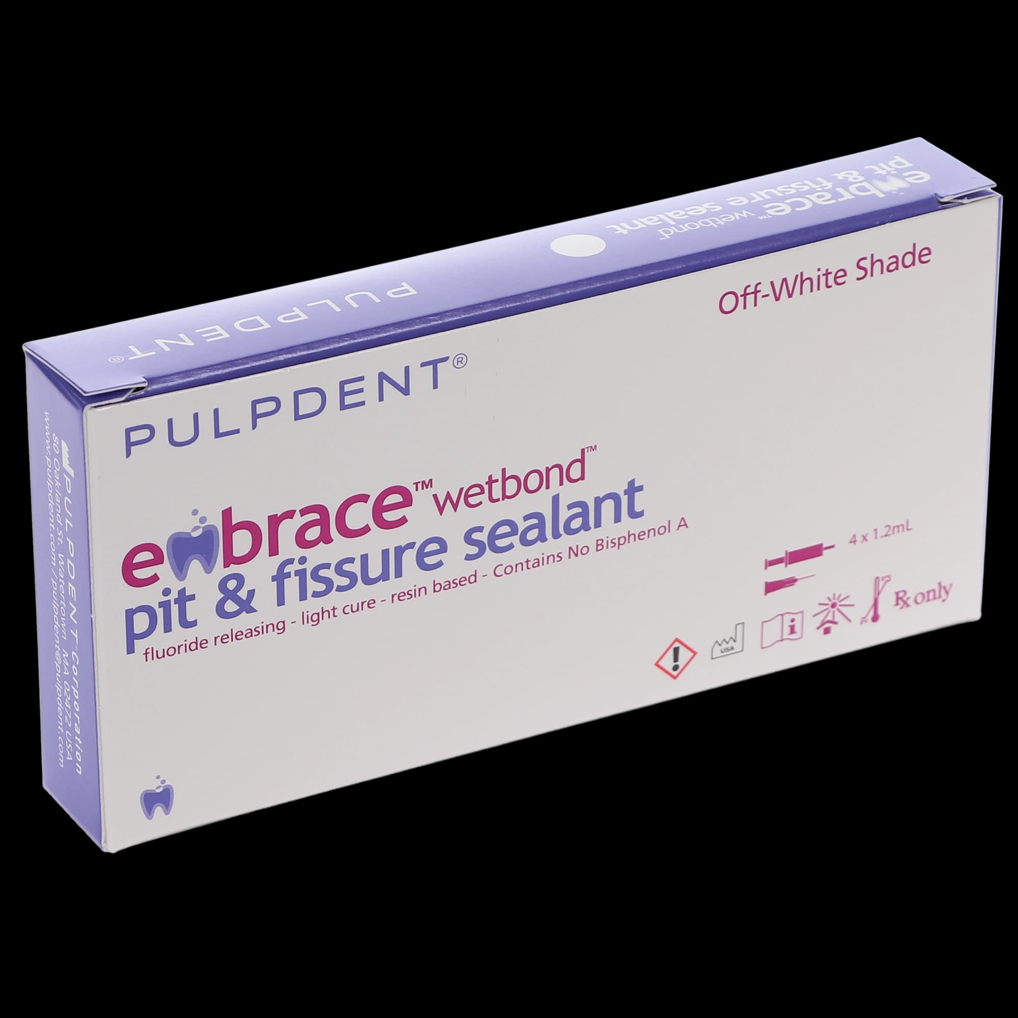 Pulpdent Embrace WetBond Pit & Fissure Sealant, Off-White Shade, 4 x 1.2 mL Syringes + 20 Applicator Tips, EMSW thumbnail 8