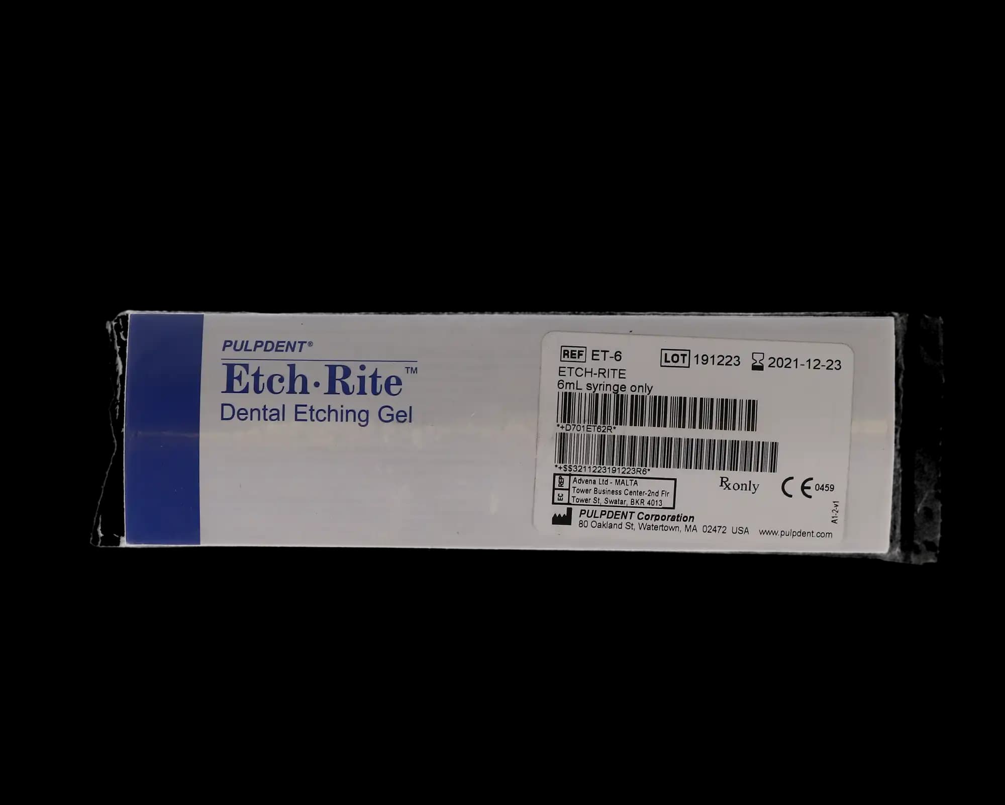 Pulpdent Etch-Rite 38% Phosphoric Acid Dental Etching Gel, 6 mL Syringe Refill, 1/Pk, ET-6 thumbnail 8