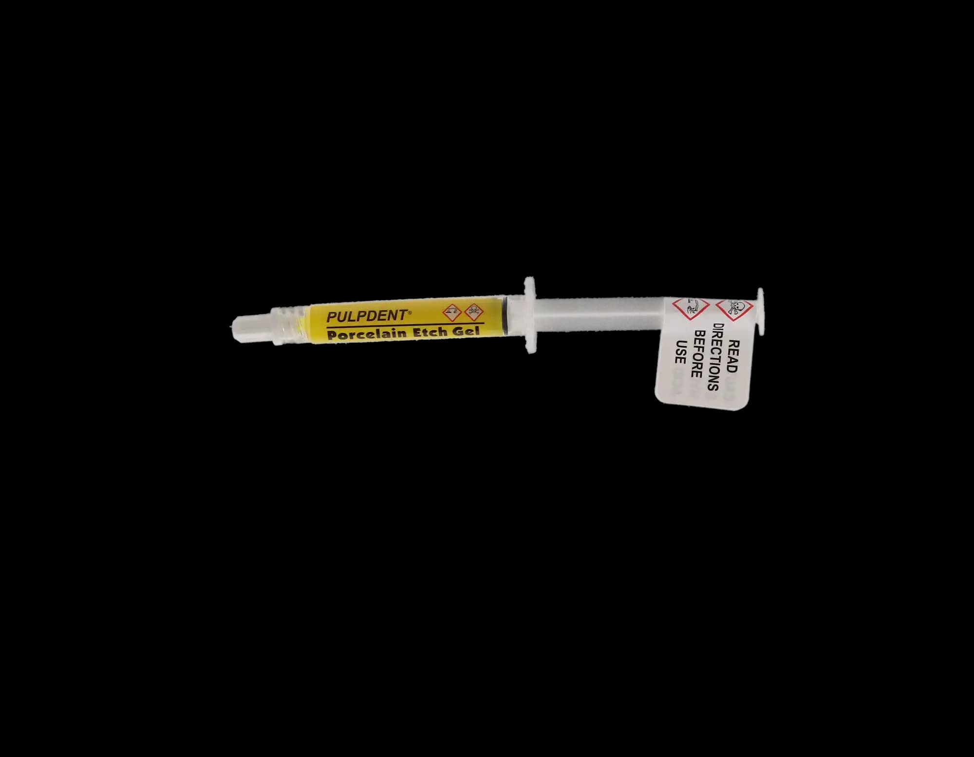 Pulpdent Porcelain Etch Gel, 9.6% Hydrofluoric Acid, Syringe Refill, 3 mL, Yellow, 1/Pk, PEG-3 thumbnail 5