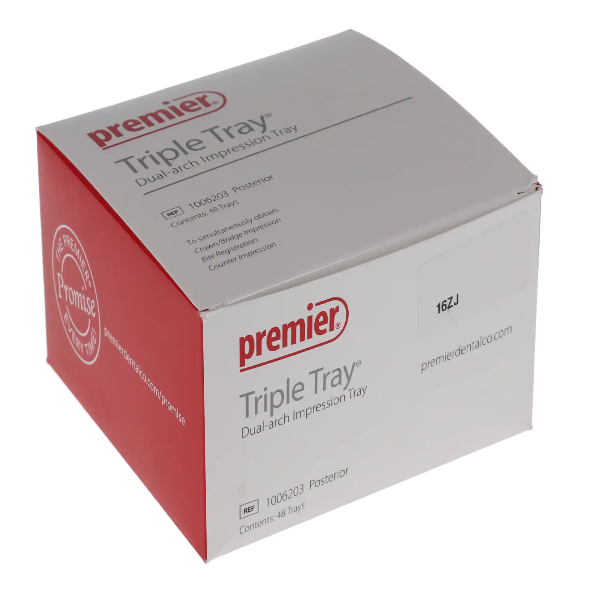 Premier Dental Triple Tray Dual-Arch Impression Trays, Posterior, 48/Box, #1006203 thumbnail 5