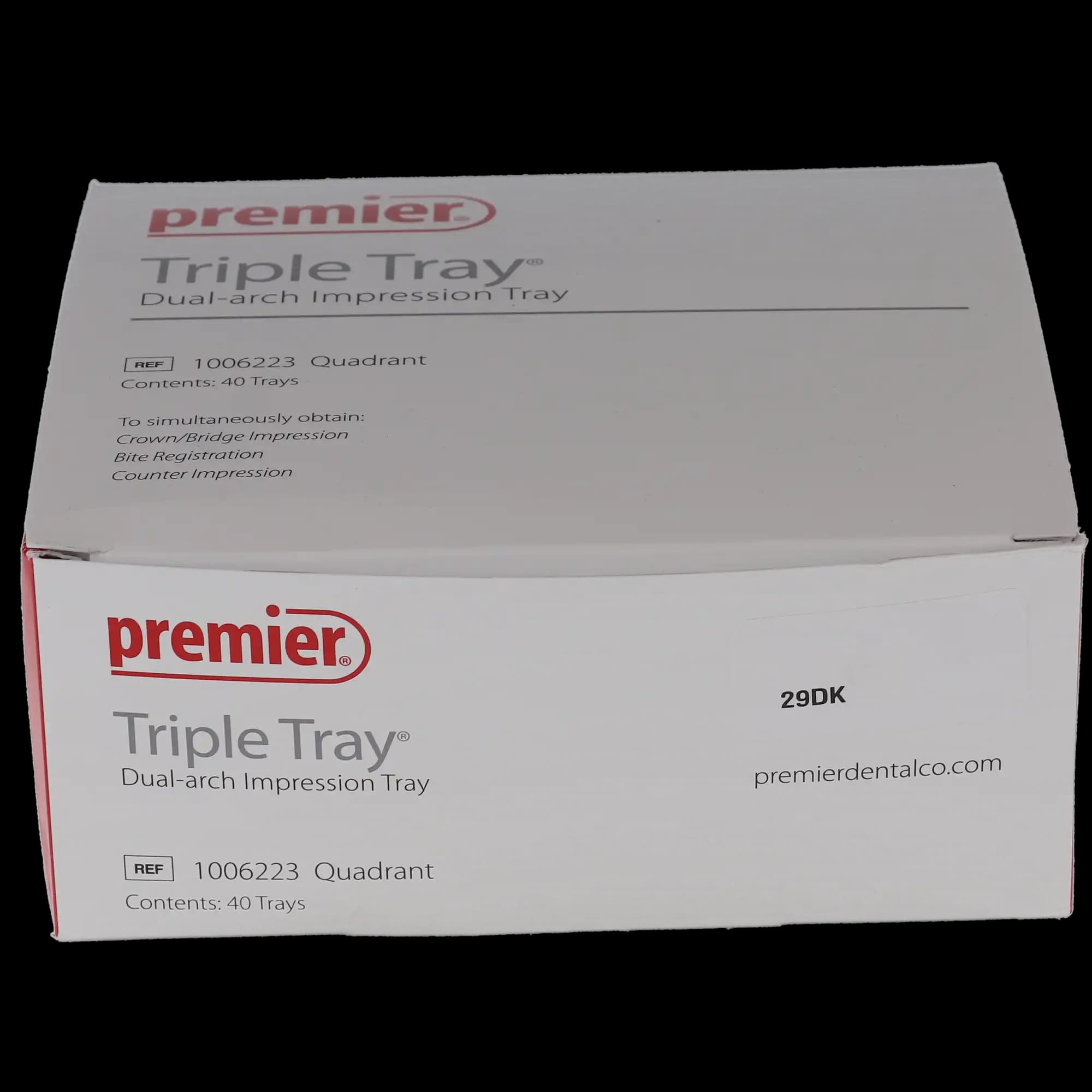 Premier Dental Triple Tray Impression Trays, Quadrant, 40/Box, 1006223 thumbnail 6