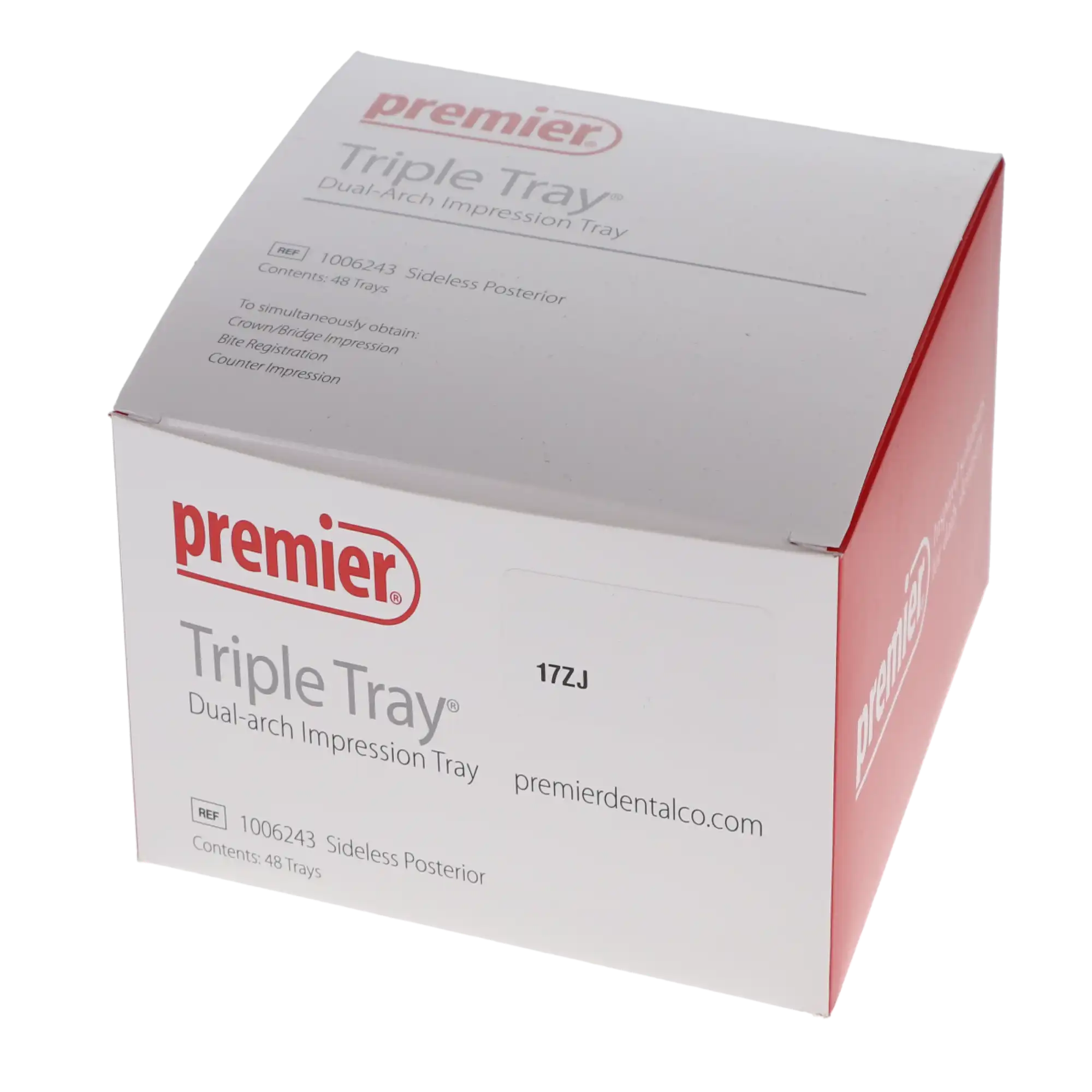 Premier Triple Tray Sideless Posterior Dual-Arch Impression Trays, 48/Box, #1006243 thumbnail 11