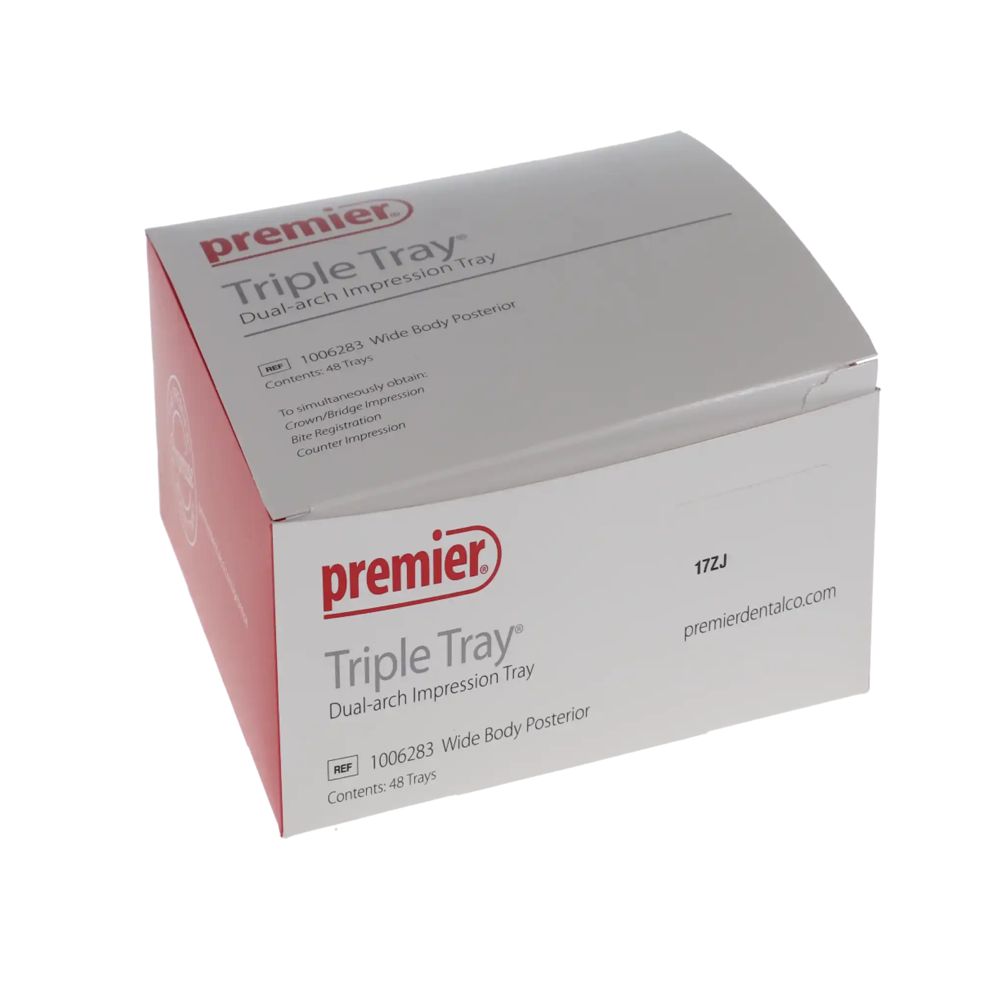 Premier Triple Tray Impression Trays, Wide Body Posterior, Dual-Arch, 48/Box, 1006283 thumbnail 7