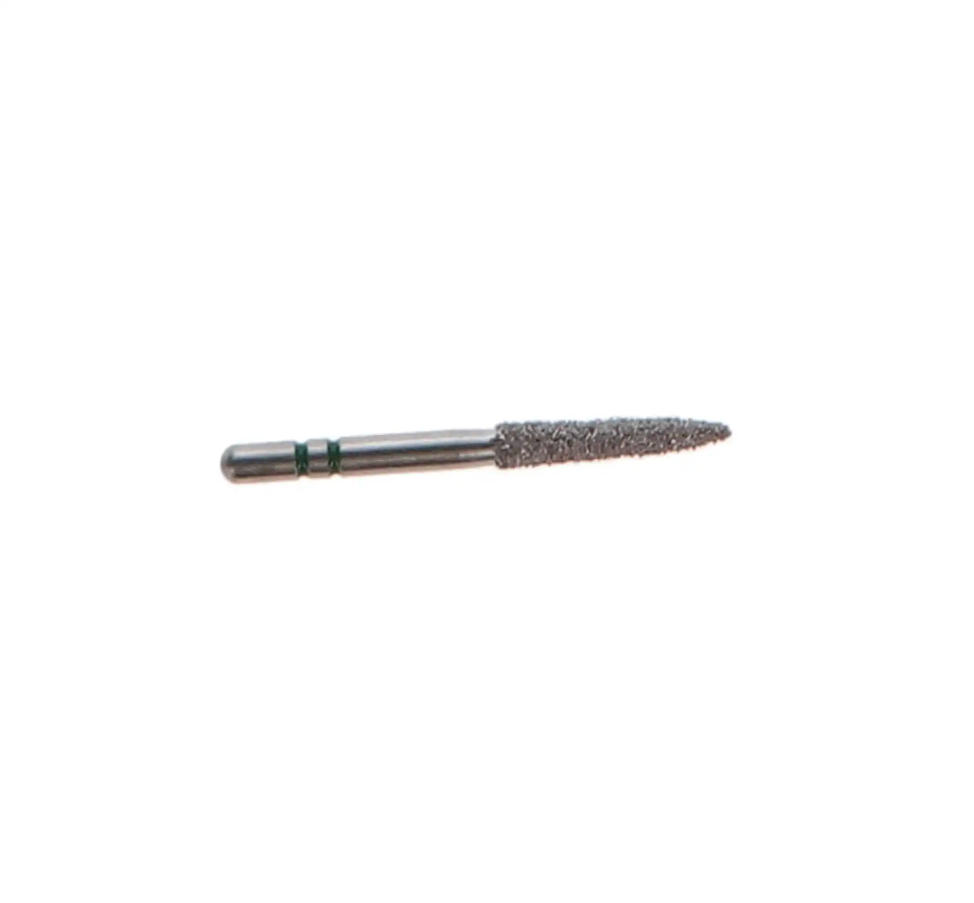 Two Striper Diamond Bur, FG, Flame, #270.9, Coarse, Green Ring, 1.9 mm Major/0.5 mm Minor Diameter, 9.0 mm Length, 5/Pk, 2015139 thumbnail 3