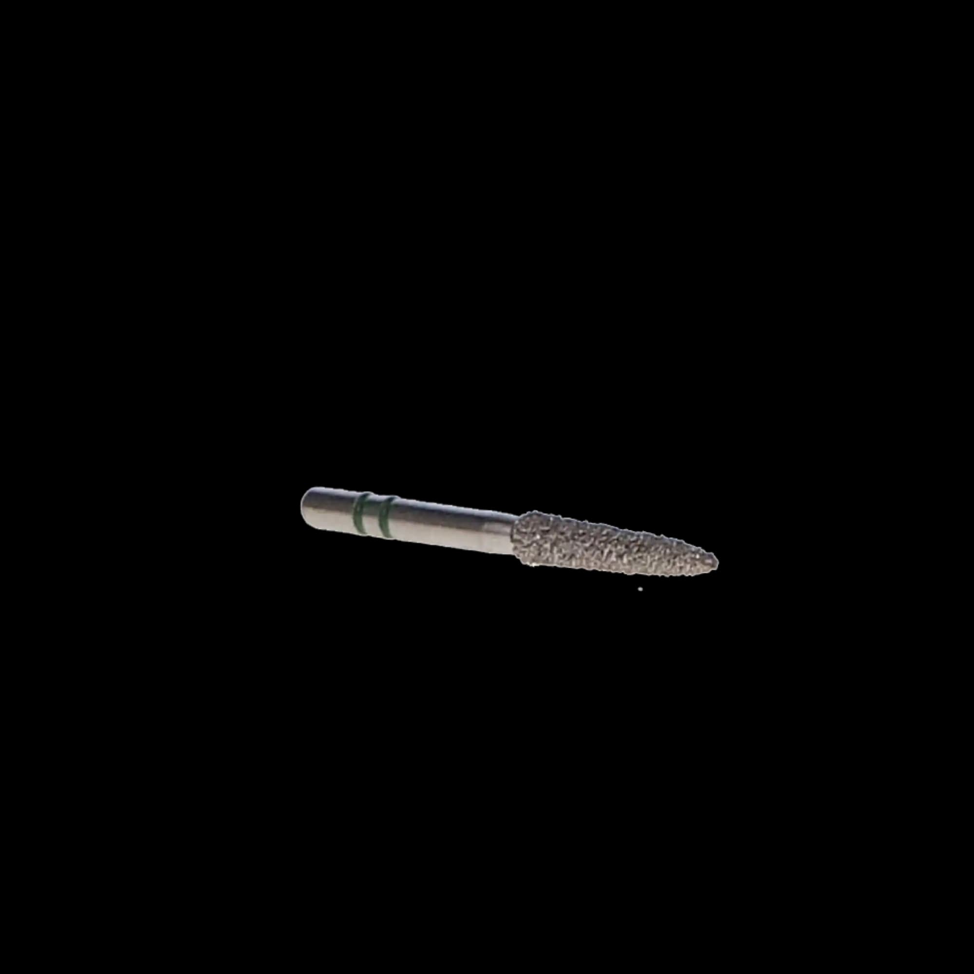 Two Striper Diamond Bur, FG, Flame, #270.9, Coarse, Green Ring, 1.9 mm Major/0.5 mm Minor Diameter, 9.0 mm Length, 5/Pk, 2015139 thumbnail 7