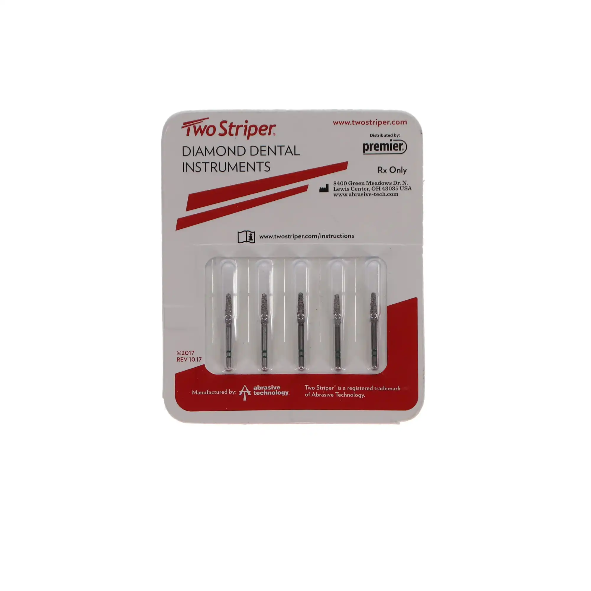 Two Striper Diamond Bur FG, Round-End Taper, Coarse, 767.7C, 5/Pk, 2015453 thumbnail 5