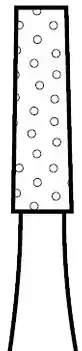 Two Striper ShortCut Operative Diamond Bur, FGSS, Flat-End Cylinder, 557 S, Medium, Blue, 1.0 mm, 5/Pk, 2015915 thumbnail 2