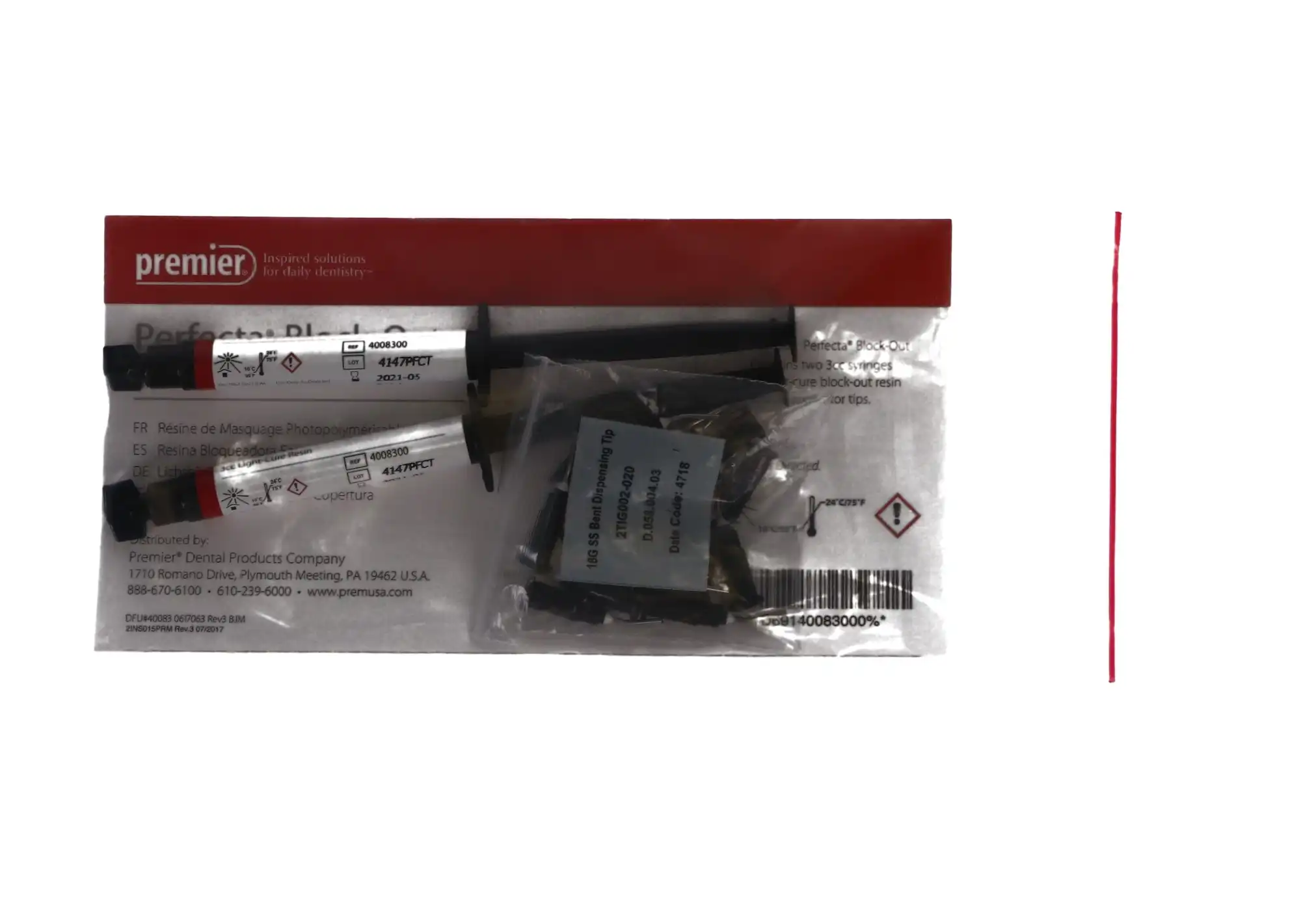 Perfecta Block-Out Resin, Light-Cure, 3 cc Syringe, 2/Pk, 20 Tips, 4008300 thumbnail 5