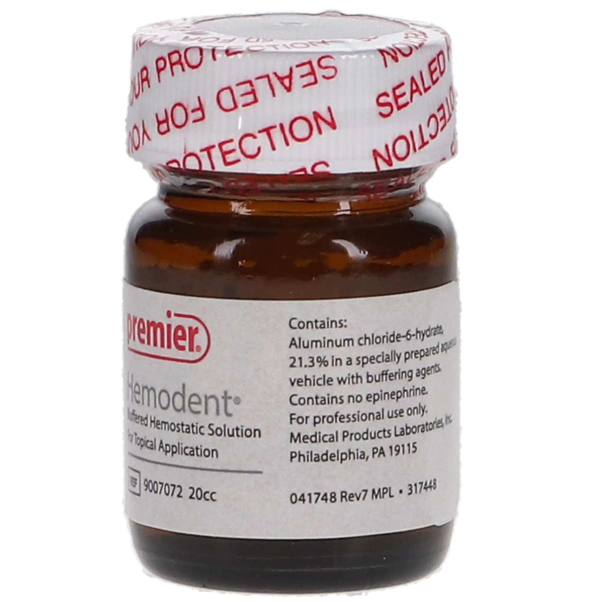 Hemodent Topical Hemostatic Solution, Buffered Aluminum Chloride, 20 cc, 1/Pk, 9007072 thumbnail 2