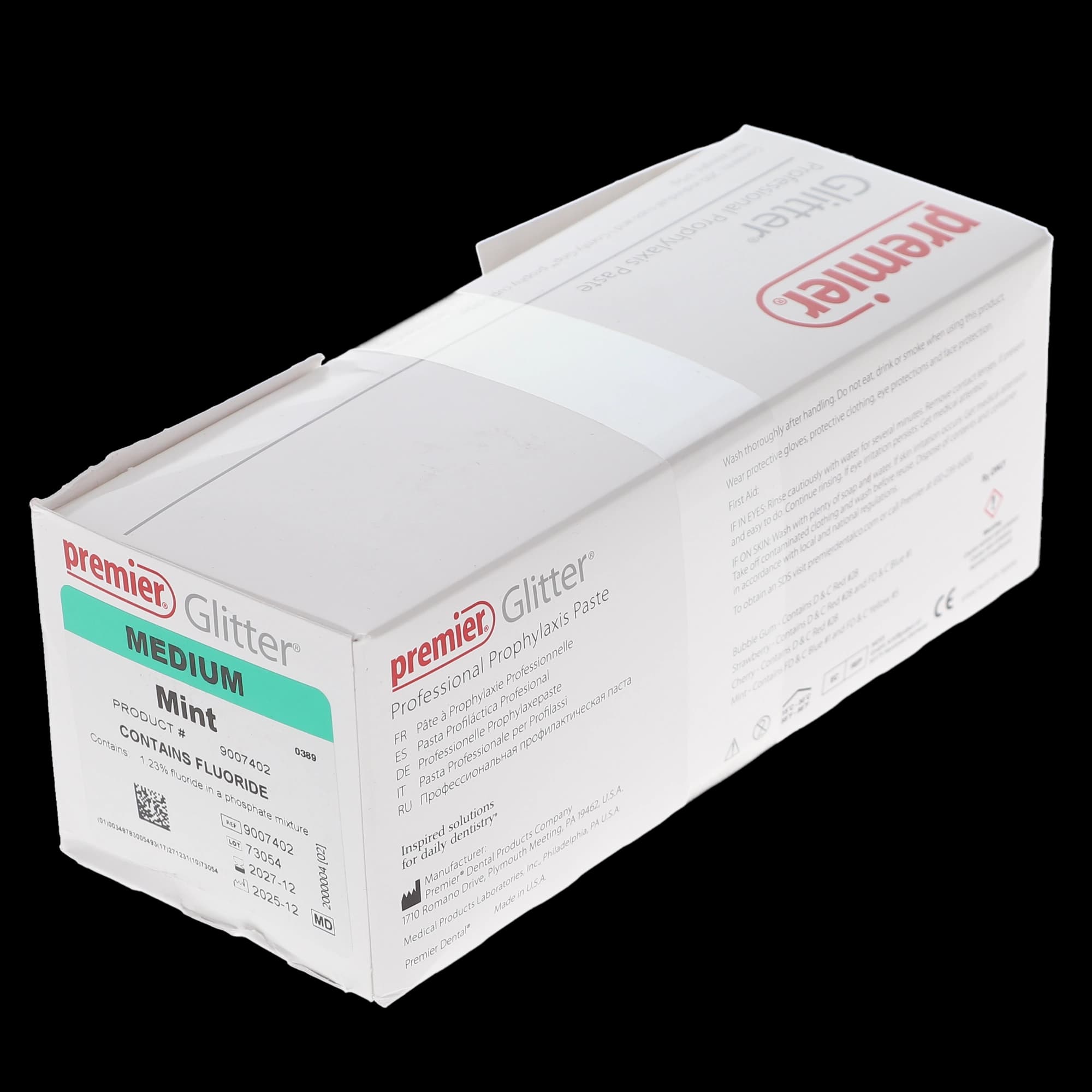 Glitter Prophy Paste, Medium Grit, Mint, with Fluoride, Unit Dose Cups, 200/Box, 9007402 thumbnail 12