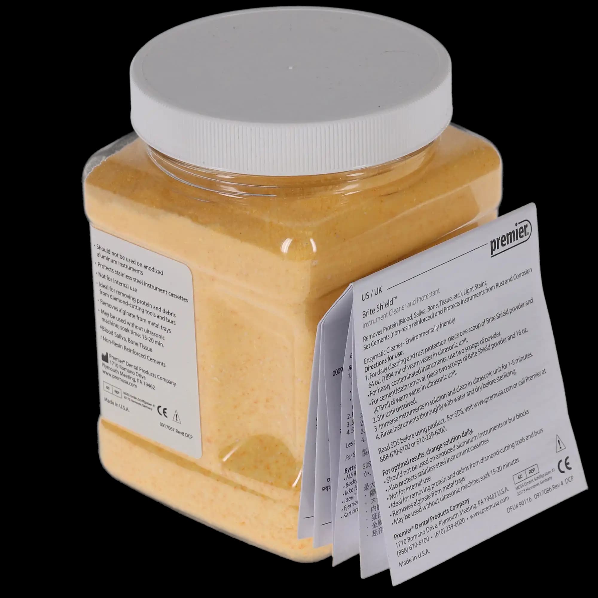 Brite Shield Instrument Cleaner and Protectant, Enzymatic Powder, 800 g Jar with Scoop, 1/Pk, 9011100 thumbnail 7