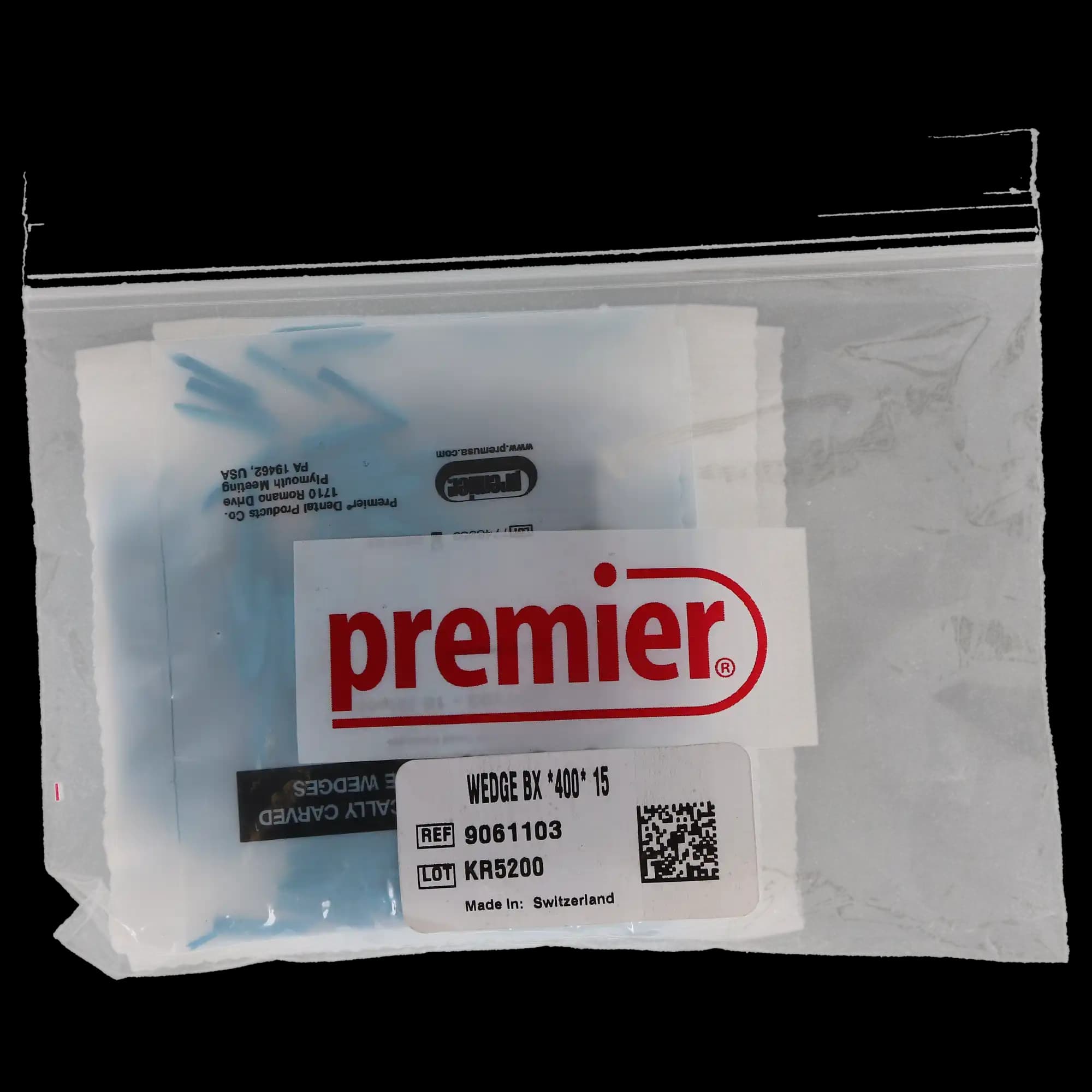 Premier Sycamore Wood Wedges, #15, Blue, 15 mm, 400/Pk, 9061103 thumbnail 7