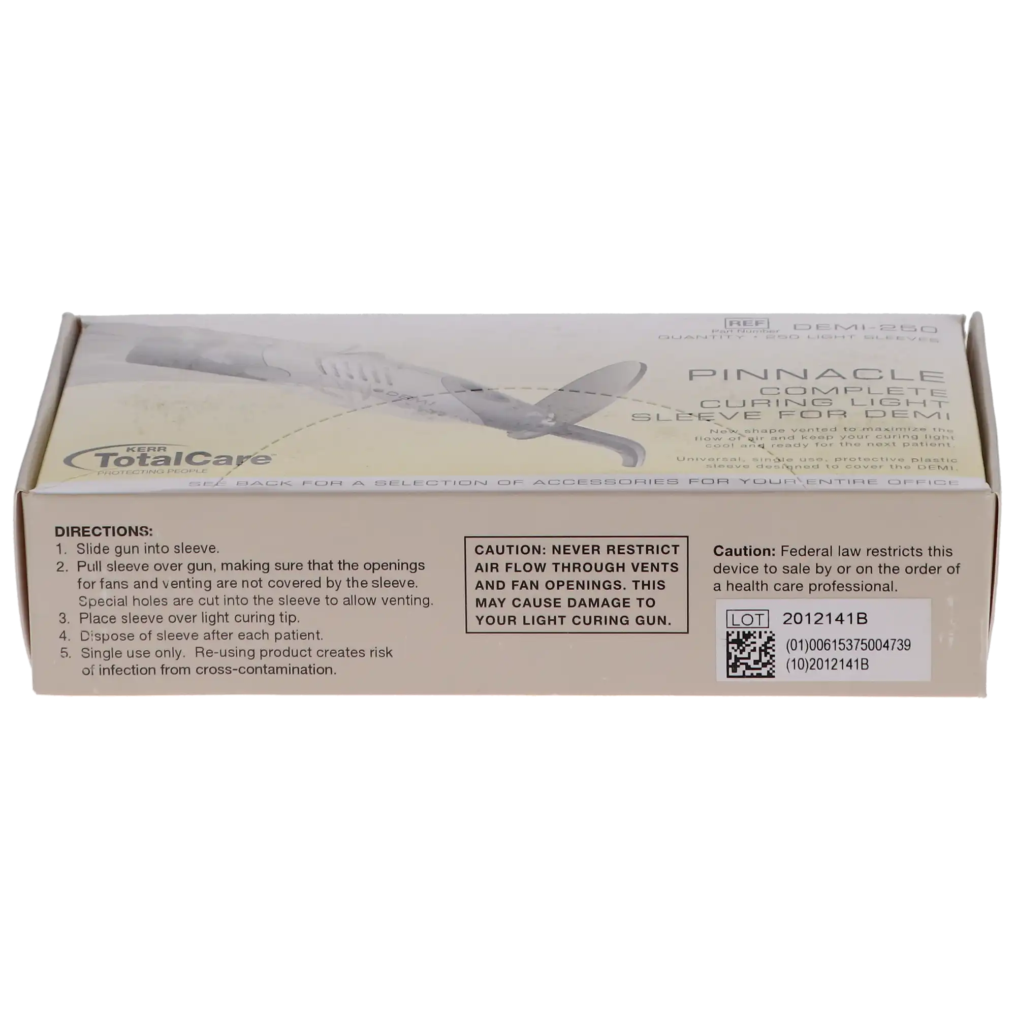 Kerr TotalCare Pinnacle Complete Curing Light Sleeves for Demi/Demi Plus, Clear, Disposable, 250/Box, DEMI250 thumbnail 11