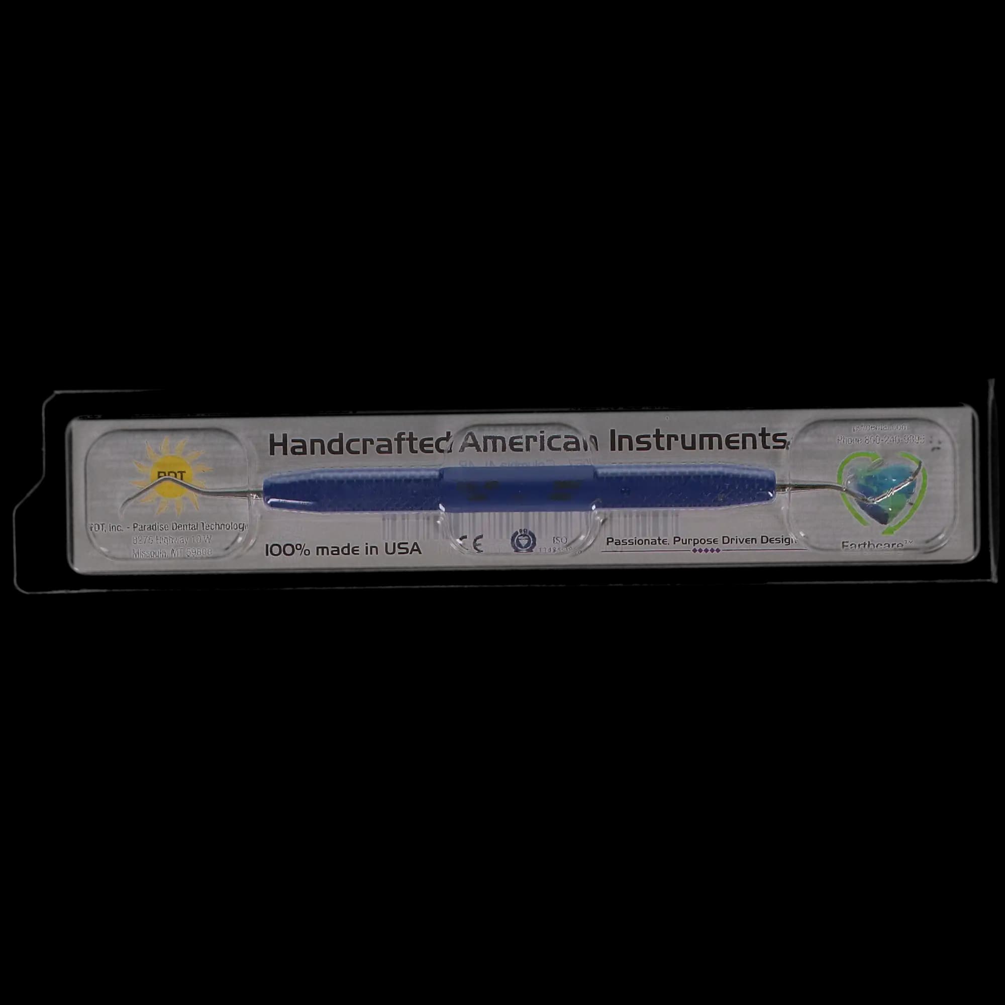 PDT Cruise Columbia 4L/4R Universal Curette, Double-Ended, Nautical Blue Resin Handle, 6.5", R067 thumbnail 5