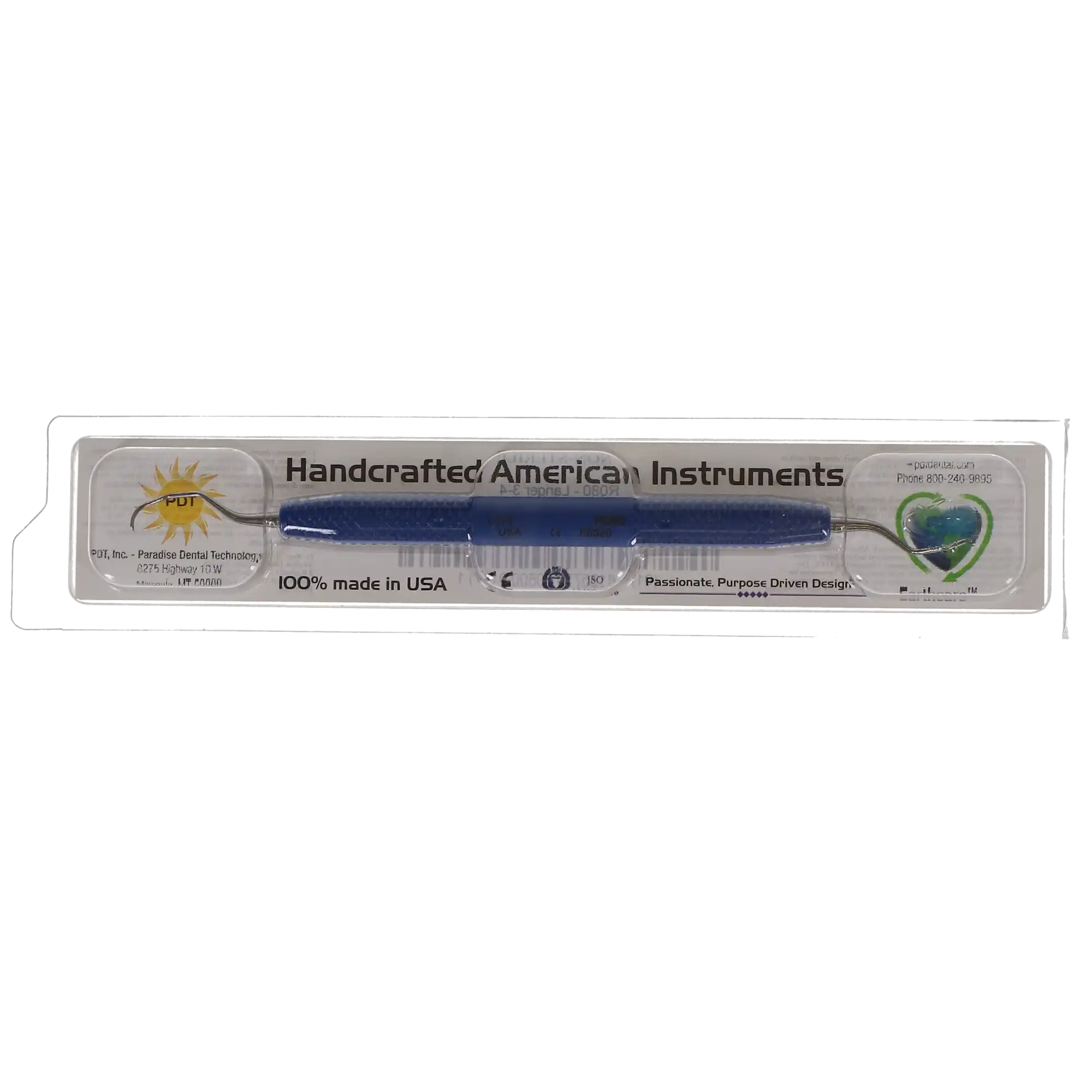 PDT Cruise Langer 3/4 Universal Curette, Double-Ended, Nautical Blue Resin Handle, 6.5", R080 thumbnail 5