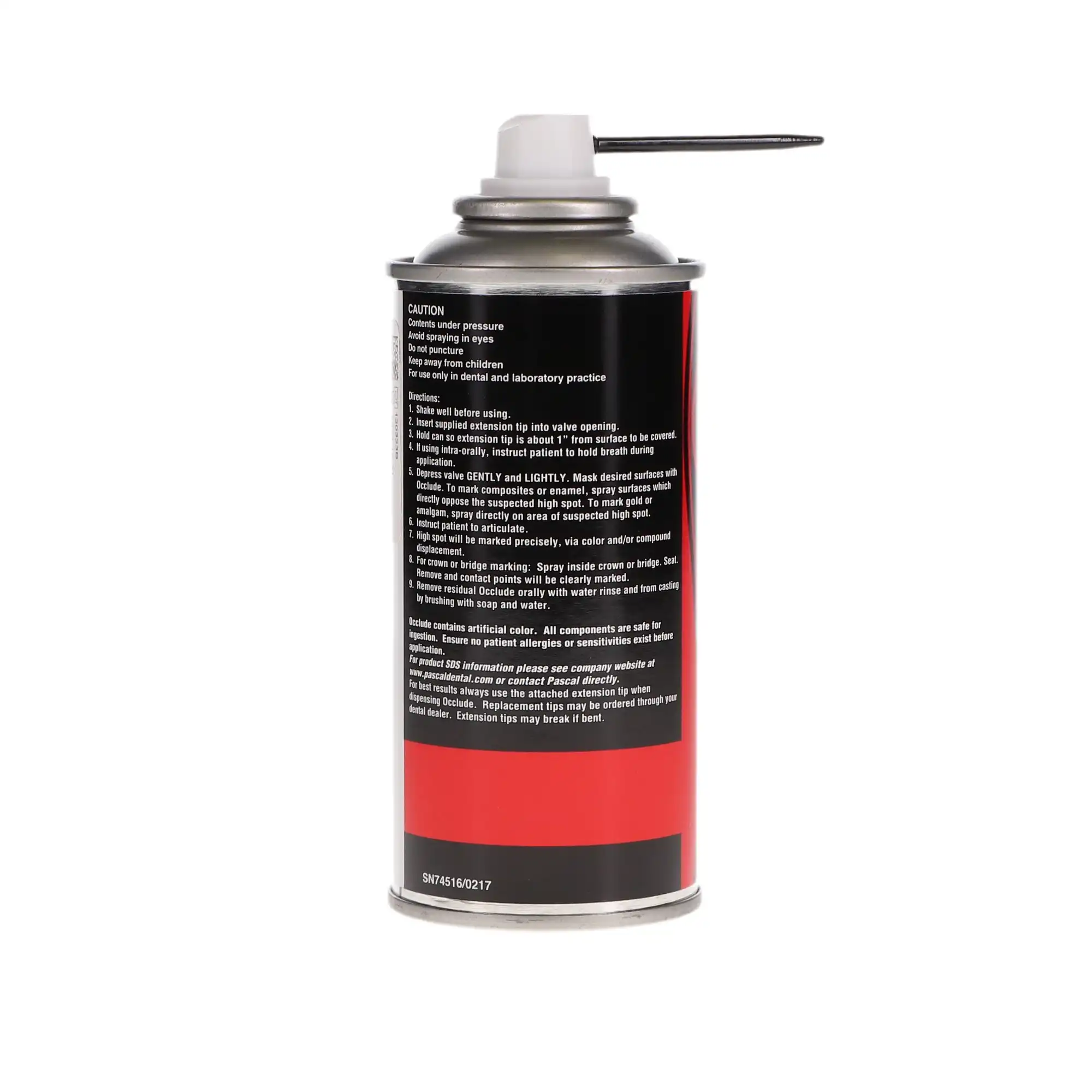 Occlude Aerosol Indicator Marking Spray, Red, 75 g Lab Size Can, 05-325 thumbnail 4