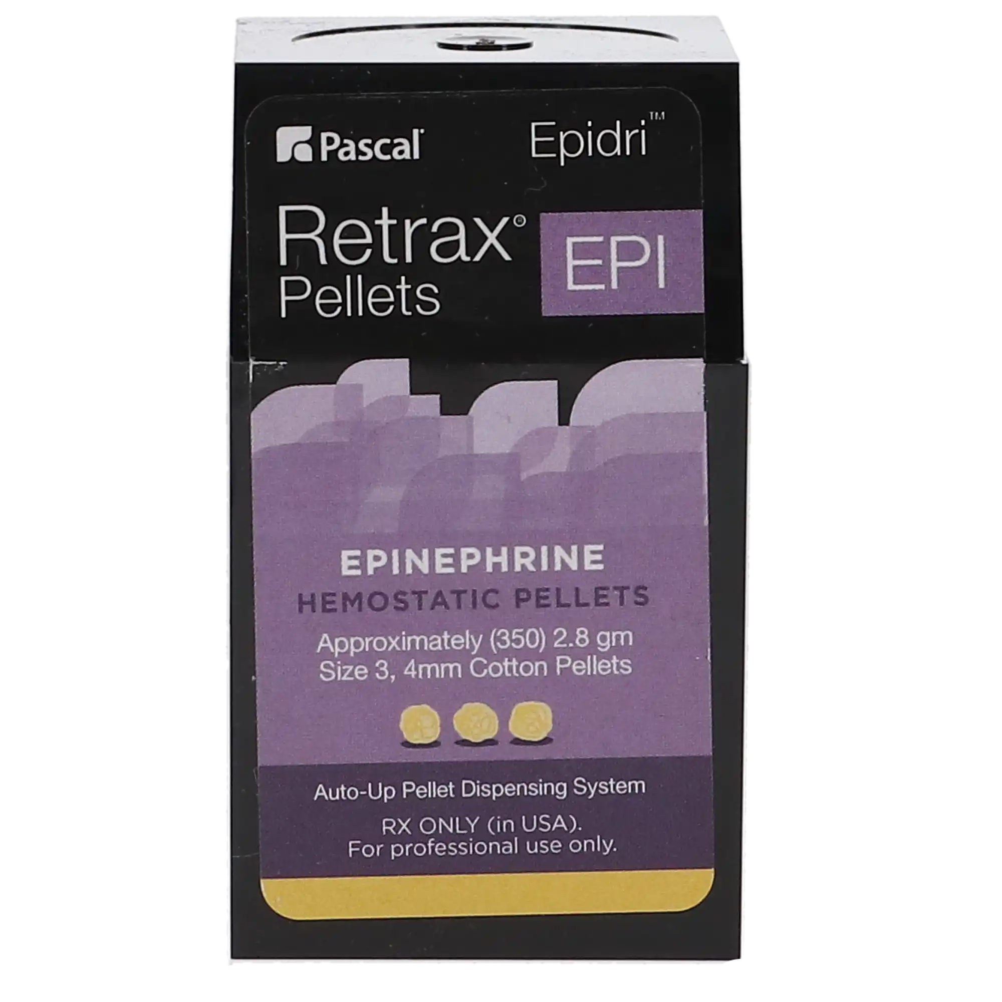 EpiDri Hemostatic Cotton Pellets with Epinephrine, Size #3 (4mm), Yellow, 1.9 mg Racemic Epinephrine HCl per Pellet, 350/Box, 12-100 thumbnail 5