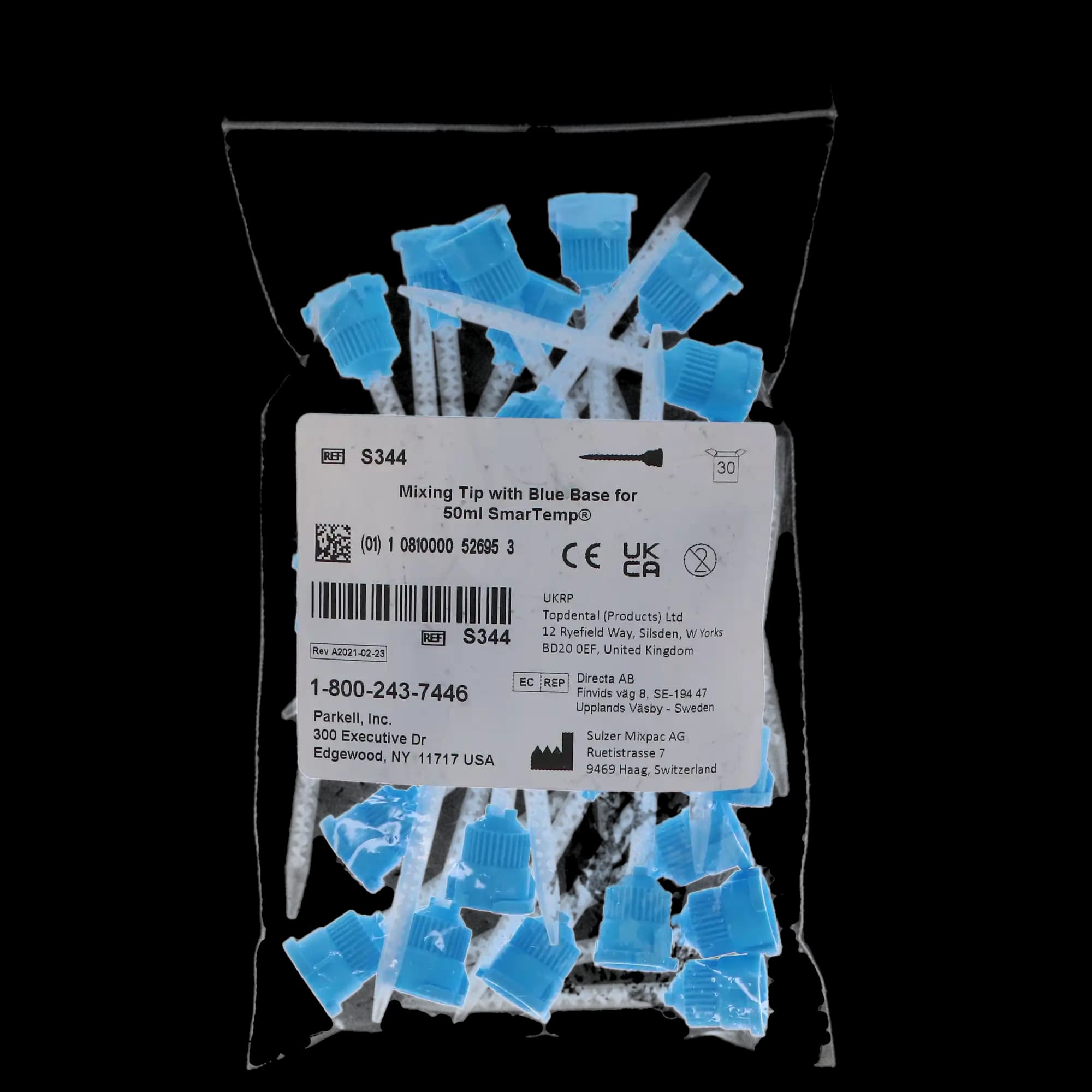 SmarTemp Blue Base Mixing Tips for 50 mL Cartridges, 30/Pkg, S344 thumbnail 5