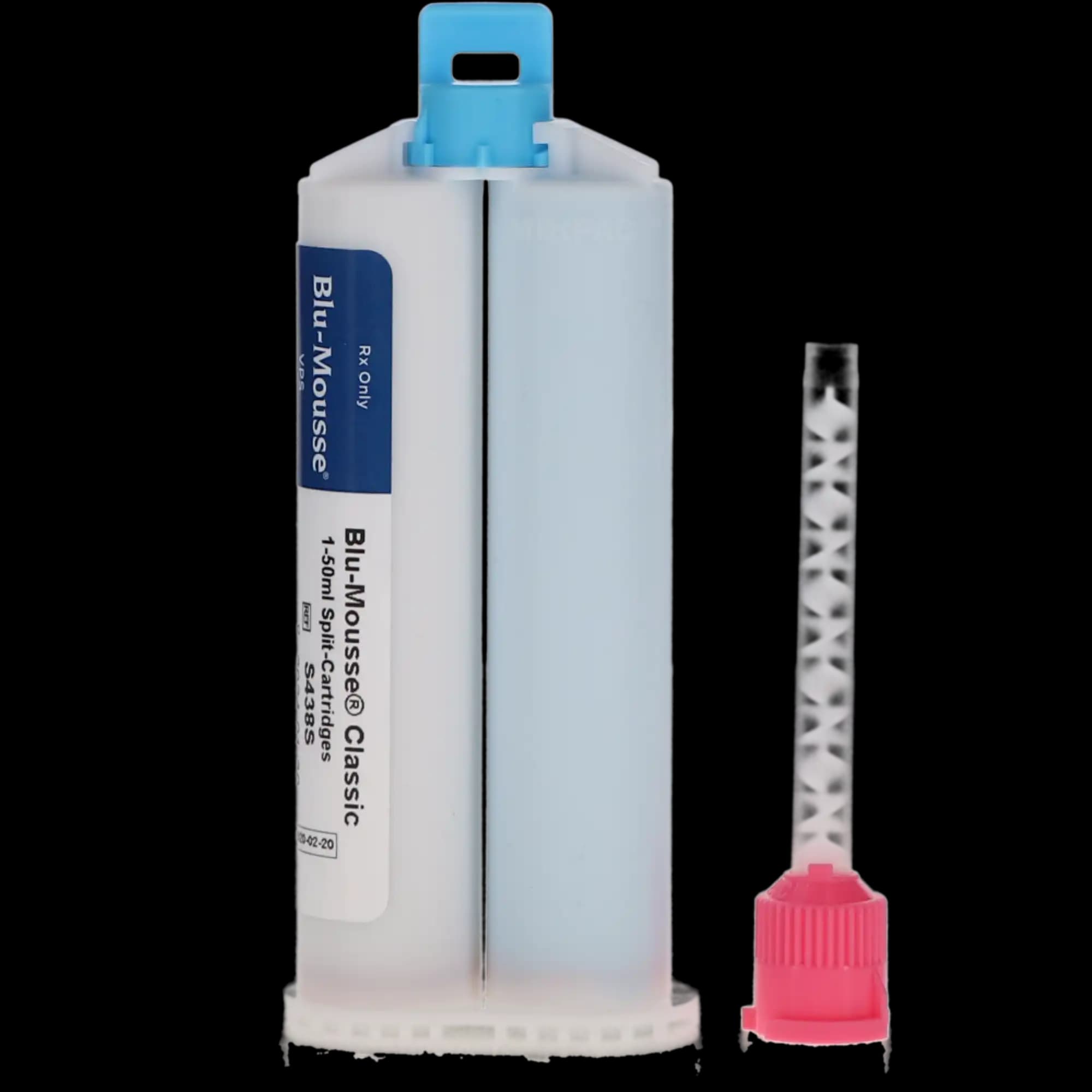 Blu-Mousse VPS Bite Registration Material, Classic Set, 50 ml Split Cartridge, Scent-Free, 2/Pkg, S438S thumbnail 6