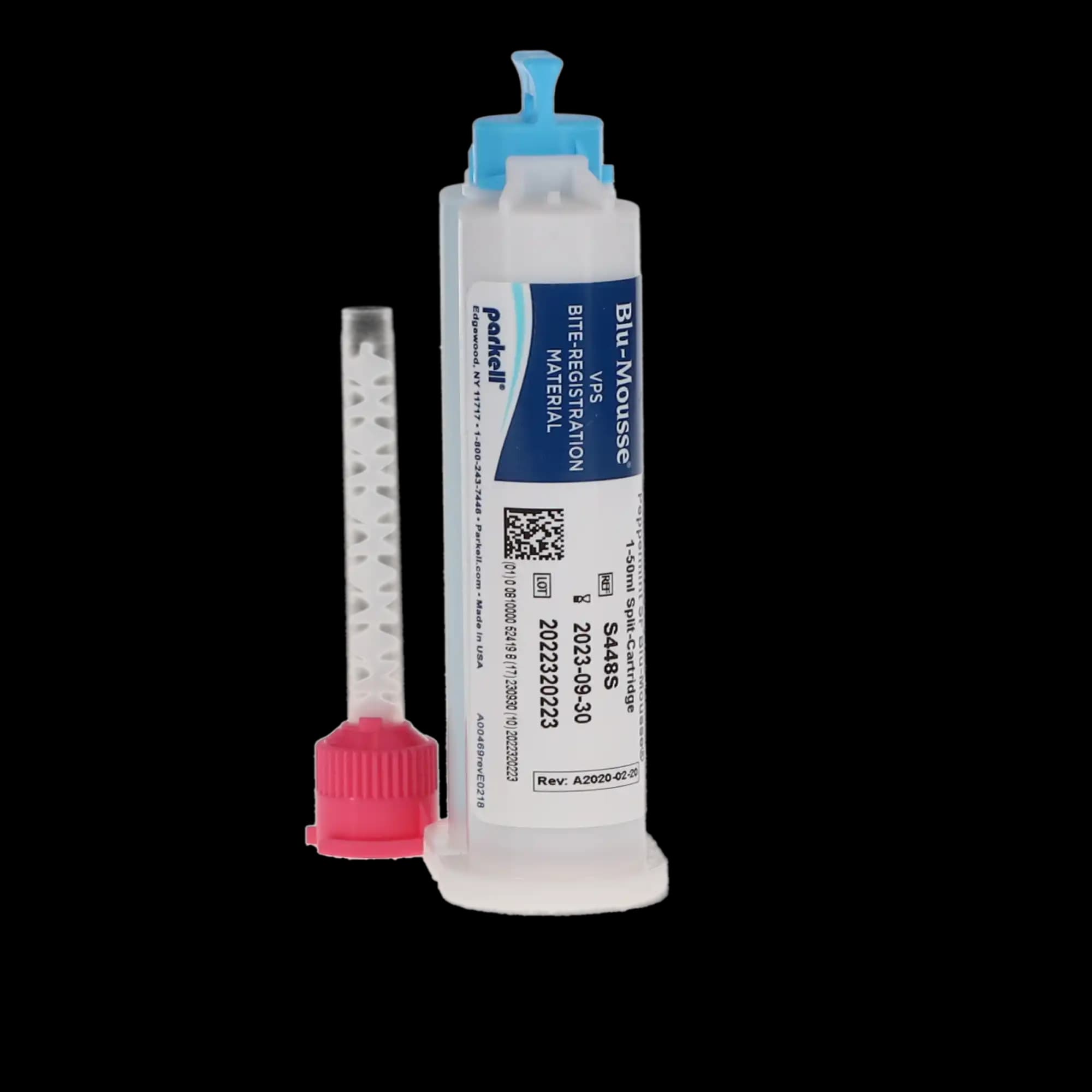 Blu-Mousse VPS Bite Registration Material, Super-Fast, Peppermint, 50 ml Split Cartridges, 2/Pk, S448S thumbnail 4