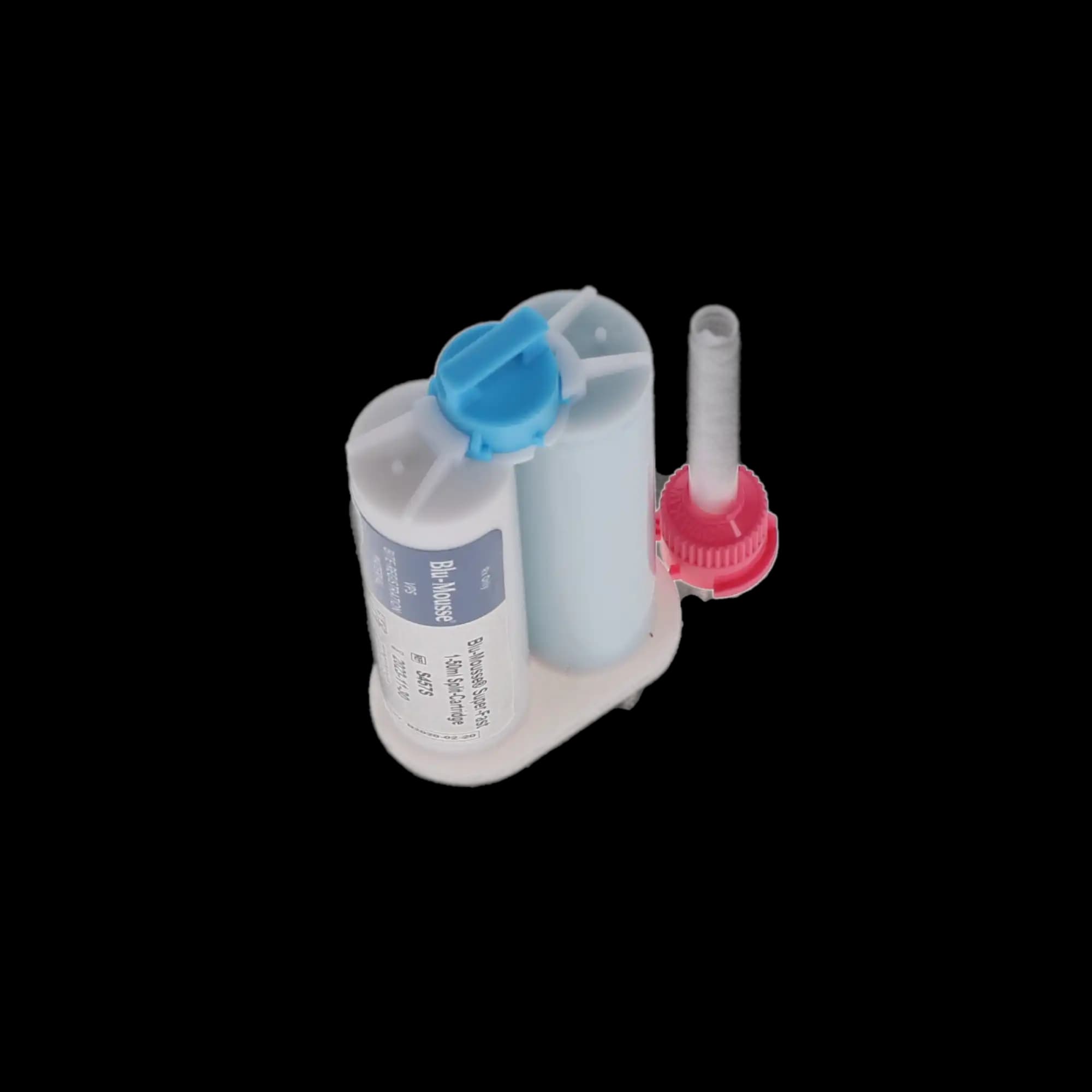 Blu-Mousse VPS Bite Registration Material, Super-Fast (30-Second Set), Scent-Free, 50 ml Split Cartridge, 2/Pk, S457S thumbnail 4