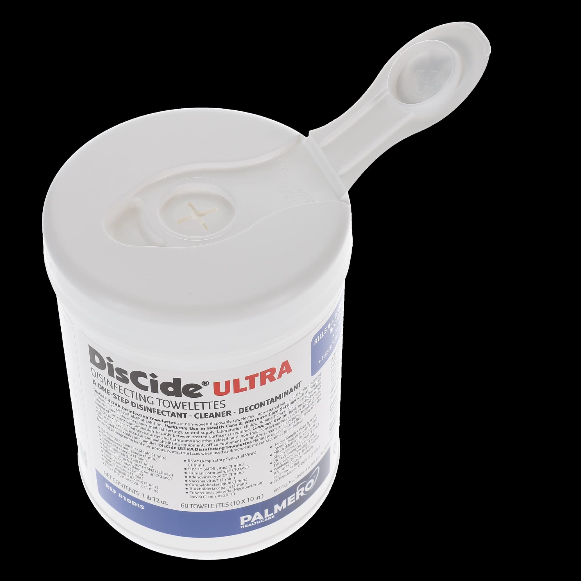 Discide Ultra Disinfecting Wipes, X-Large, 60 Wipes/Canister, 12 Canisters/Case thumbnail 5