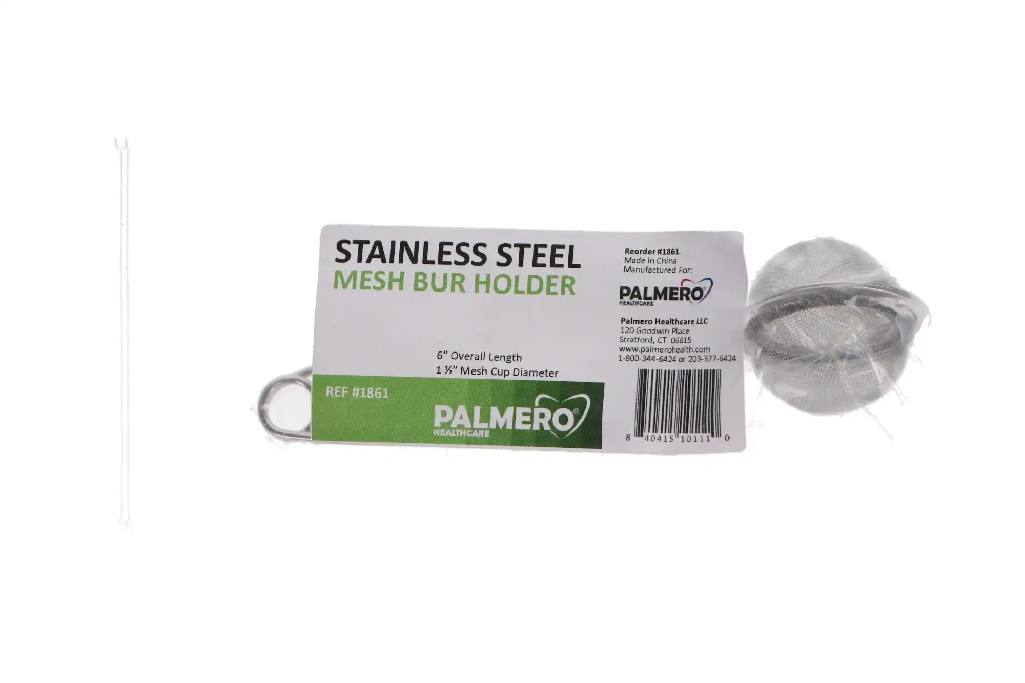 Palmero Mesh Bur Holder, Stainless Steel, 1.75" Diameter, 6" Length, 1/Pk, 1861 thumbnail 9