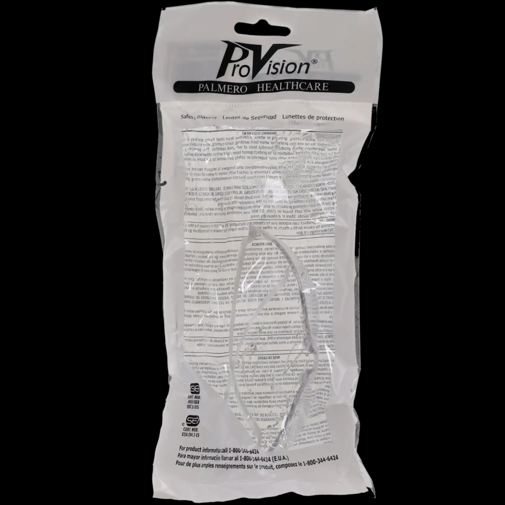 ProVision Econo Wraps Safety Eyewear, Clear Frame/Clear Lens, 1/Pk, 3601C thumbnail 10