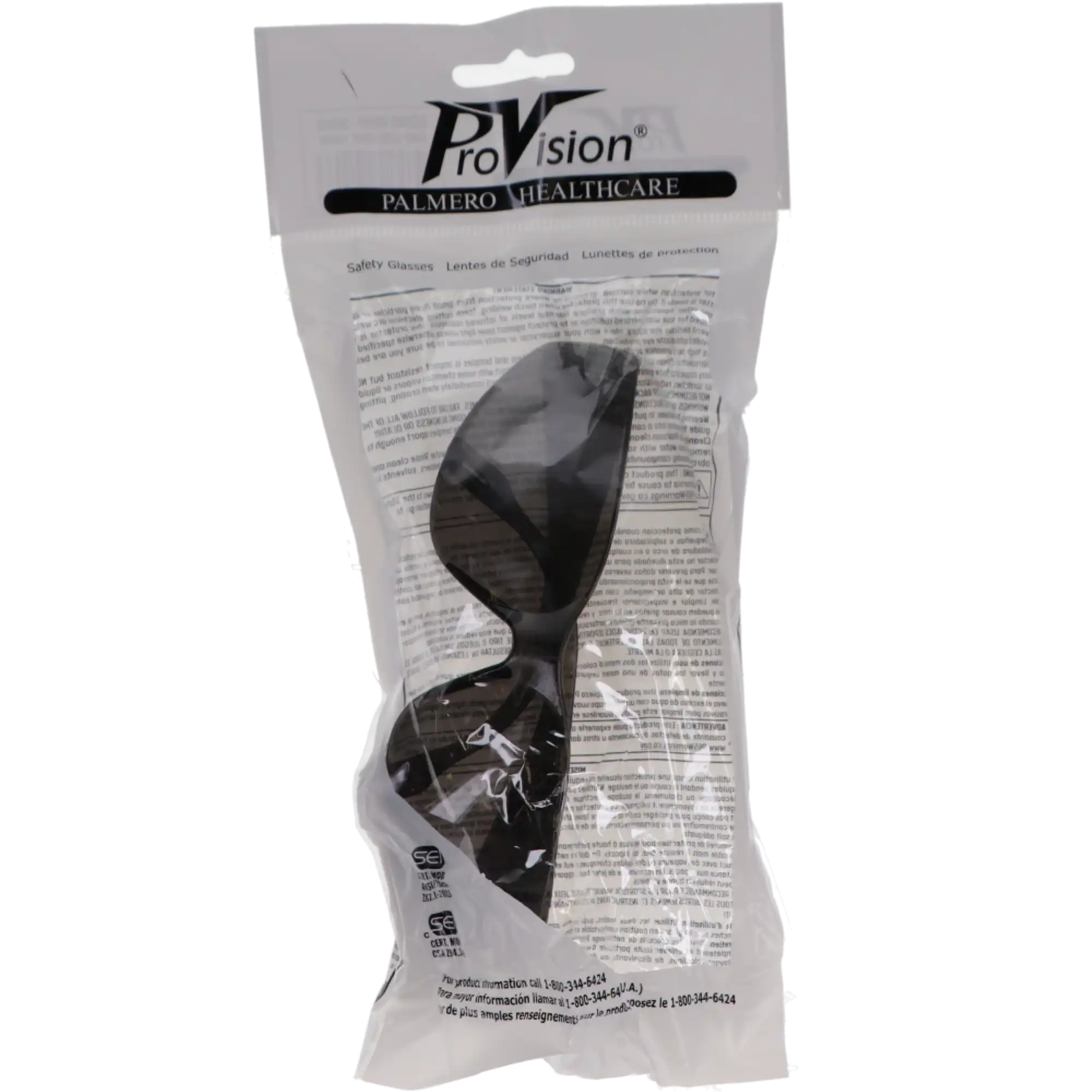 ProVision Econo Wraps Safety Eyewear, Gray Frame/Gray Lens, Anti-Fog, Anti-Scratch, UV Protection, 1/Pkg, 3601G thumbnail 10