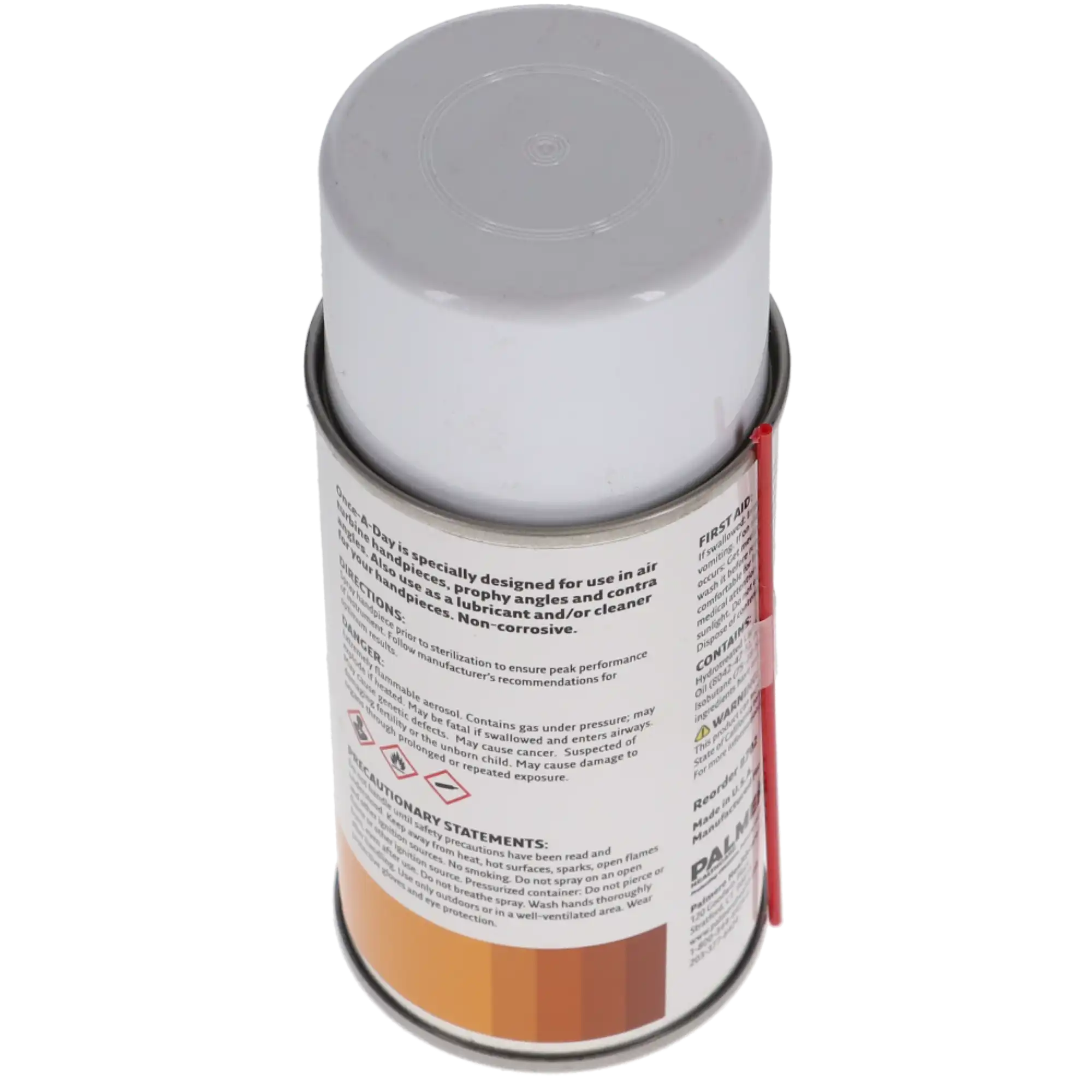 Palmero Once-A-Day One Second Spray Handpiece Lubricant/Cleaner, 8.8 oz Aerosol Can with Extension Tube, 702 thumbnail 5