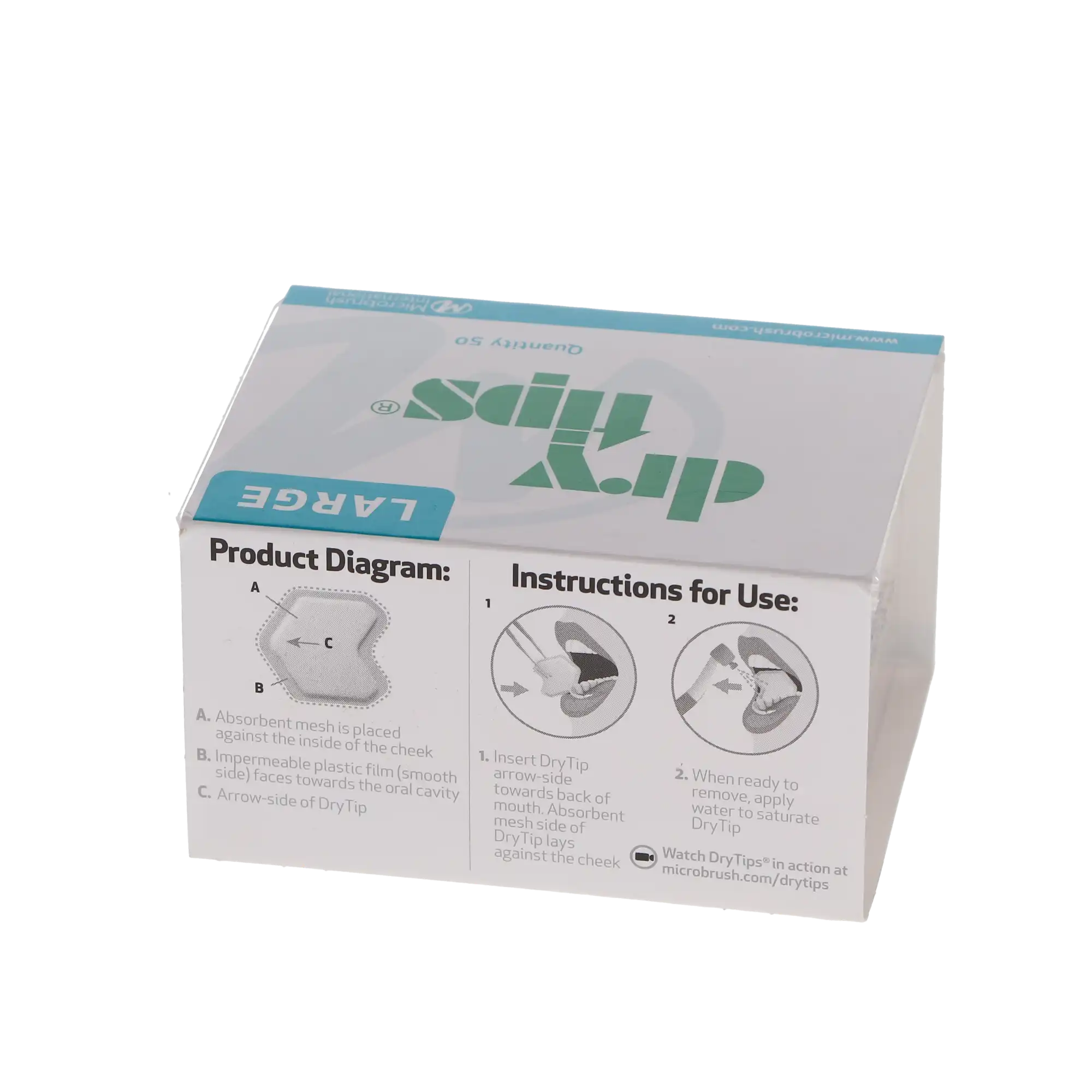 DryTips Cotton Roll Substitute, Large (Adult), White, 50/Pack, 291542 thumbnail 11
