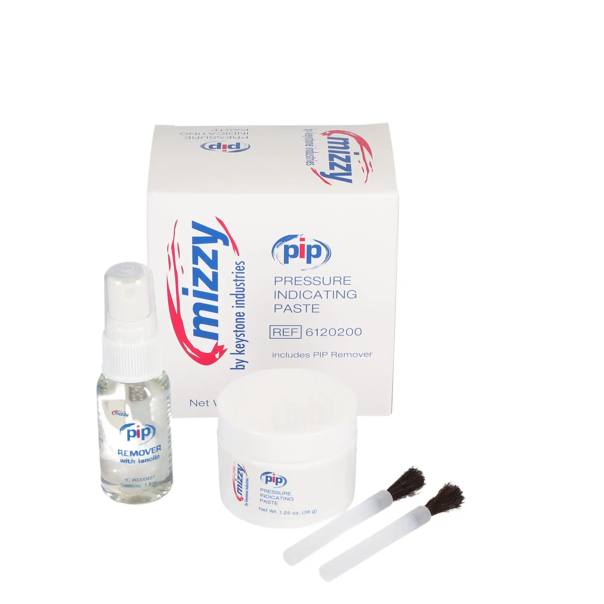 Mizzy PIP Pressure Indicating Paste, Pure White Silicone, 1.25 oz Jar with Remover, 6120200 thumbnail 2
