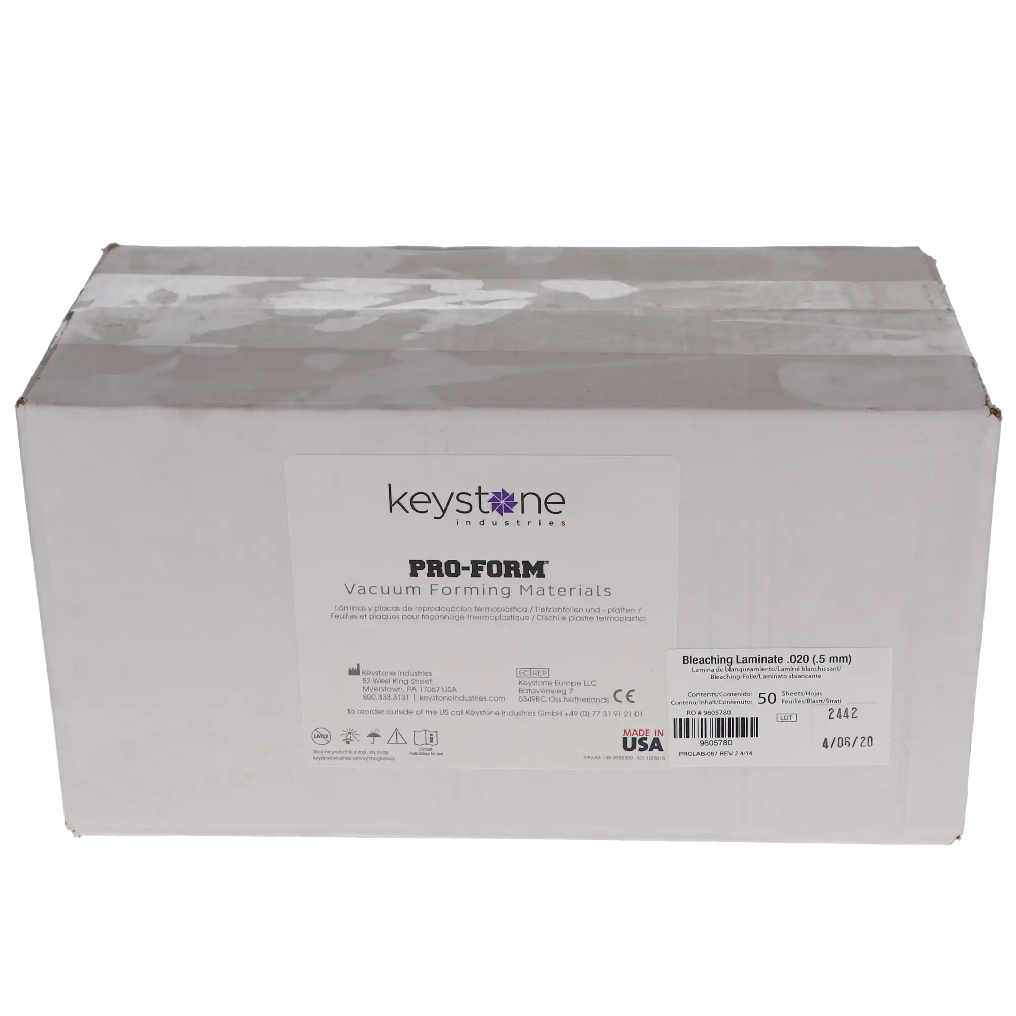 Keystone ProForm Bleaching Laminate, Clear, 5" x 5", 0.020" (0.5 mm), 50/Pk, 9605780 thumbnail 8