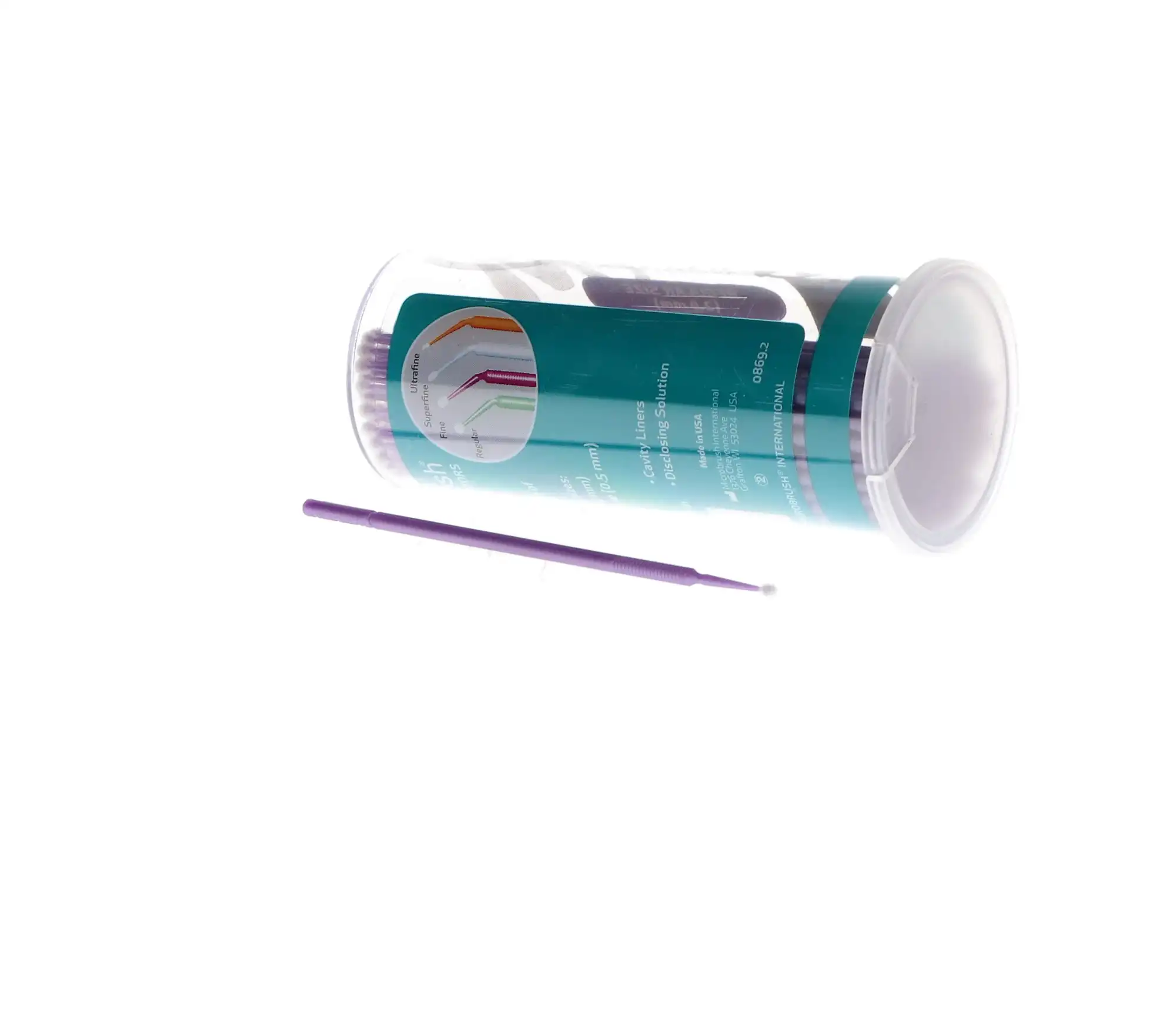 Microbrush Tube Series Applicators, Regular, Purple, 400/Pack, MRP400 thumbnail 2