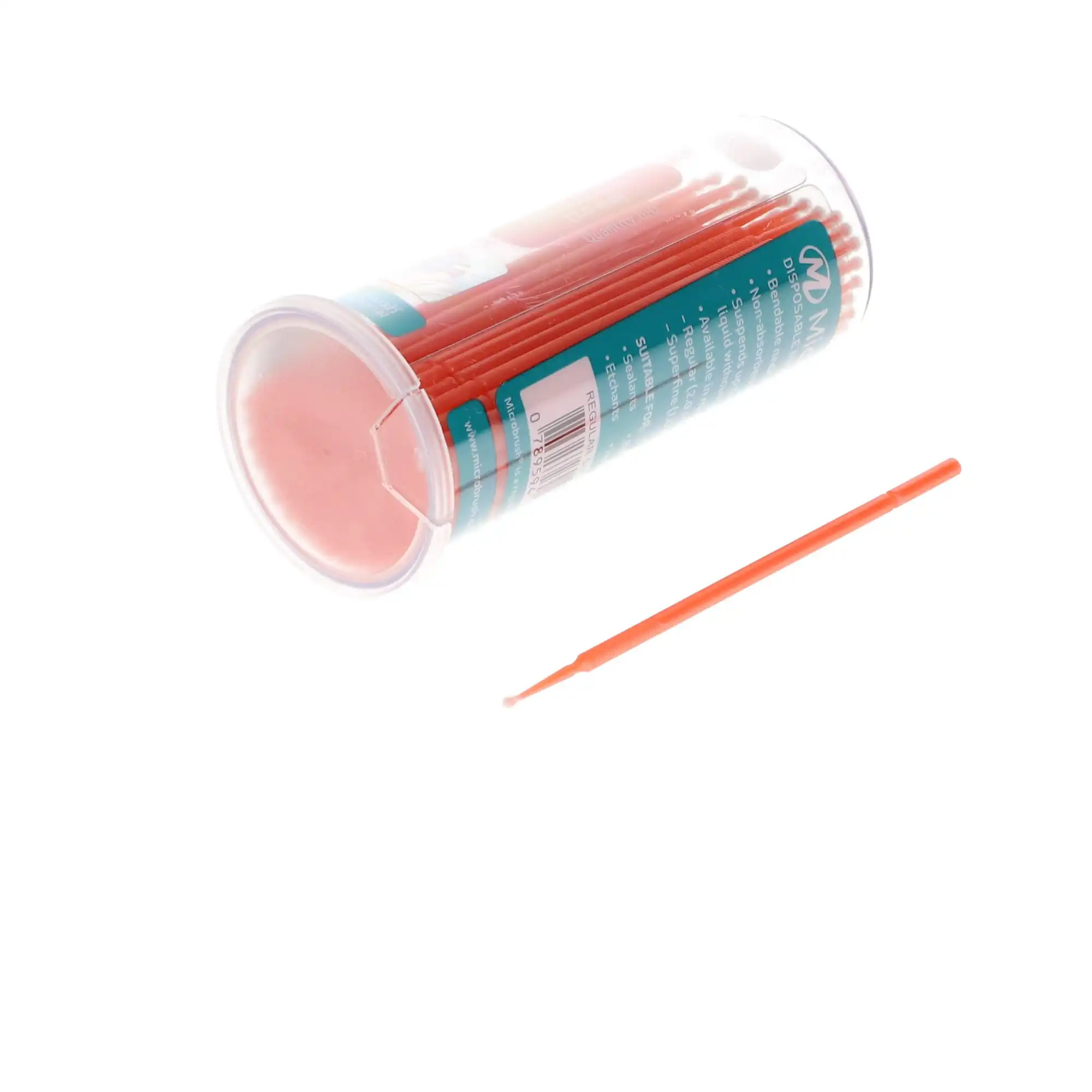 Microbrush Tube Series Applicators, Regular, Peach, 400/Pk, MRS400 thumbnail 3