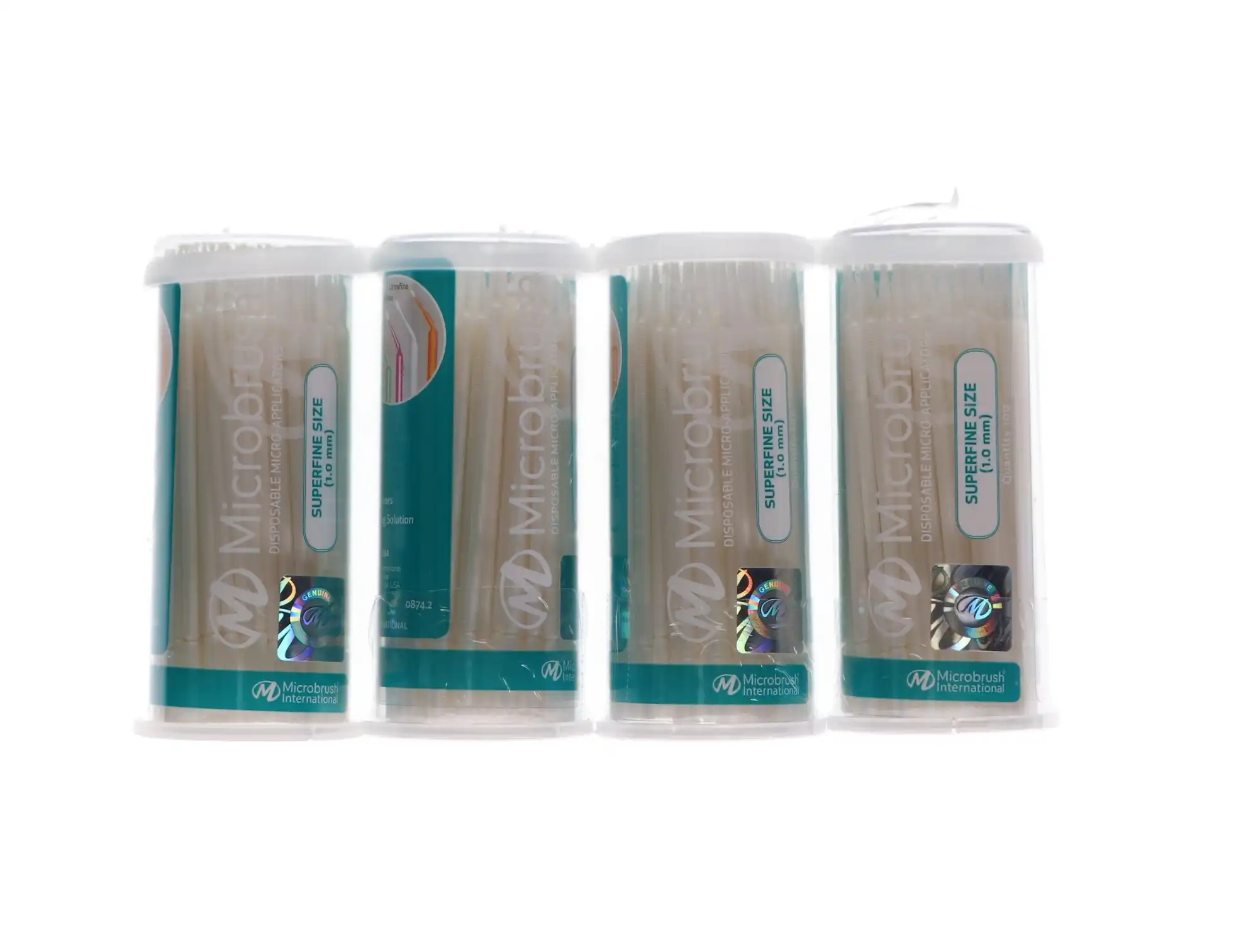 Microbrush Tube Series Disposable Applicators, Super Fine (1 mm), White, 100/Pk, MSF100, MSF400 thumbnail 4