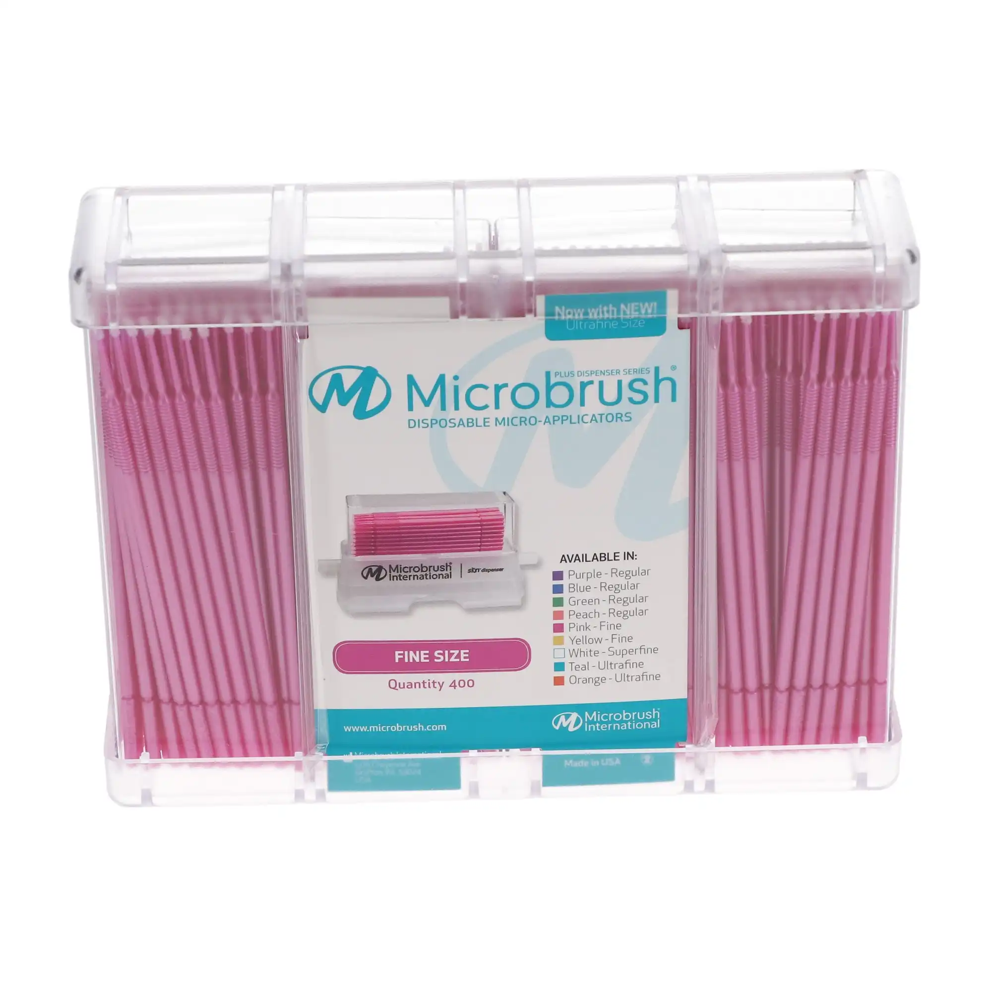 Microbrush Plus Micro-Applicator Dispenser Refills, Fine (1.5 mm), Pink, 400/Pk, PF400PI thumbnail 10