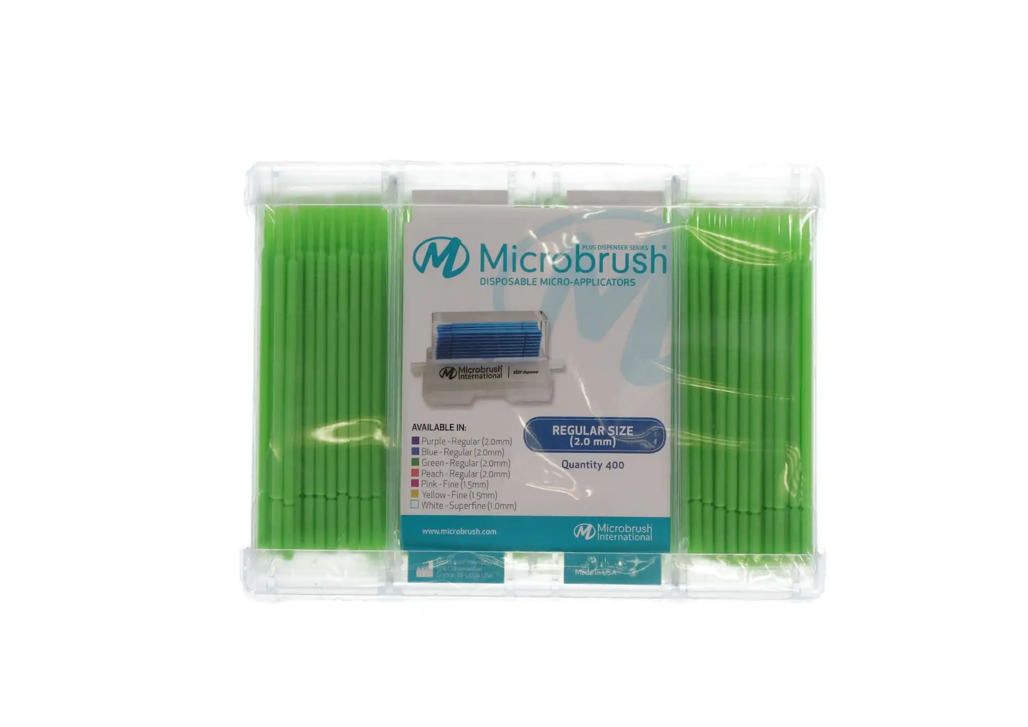 Microbrush Plus Micro-Applicator Dispenser Refills, Regular (2 mm), Green, 400/Pk, PR400GR thumbnail 10