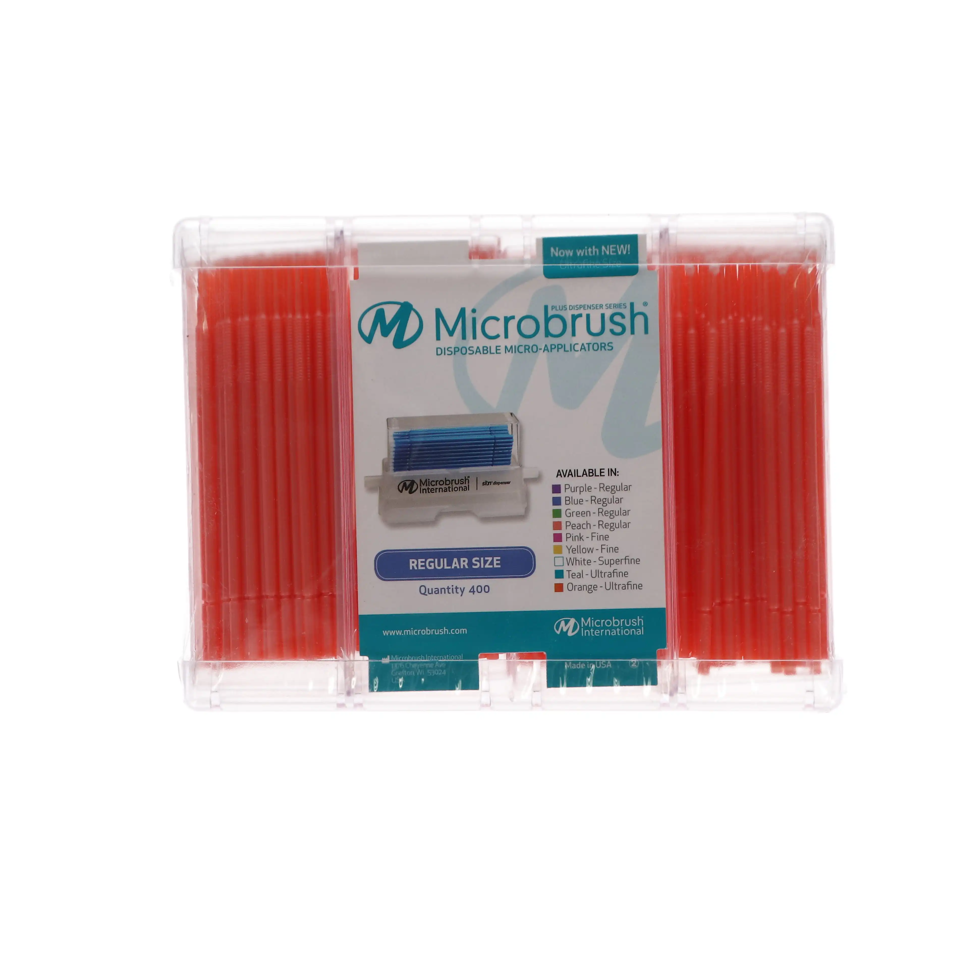 Microbrush Plus Micro-Applicator Dispenser Refills, Regular (2 mm), Peach, 400/Pk, PR400PE thumbnail 10