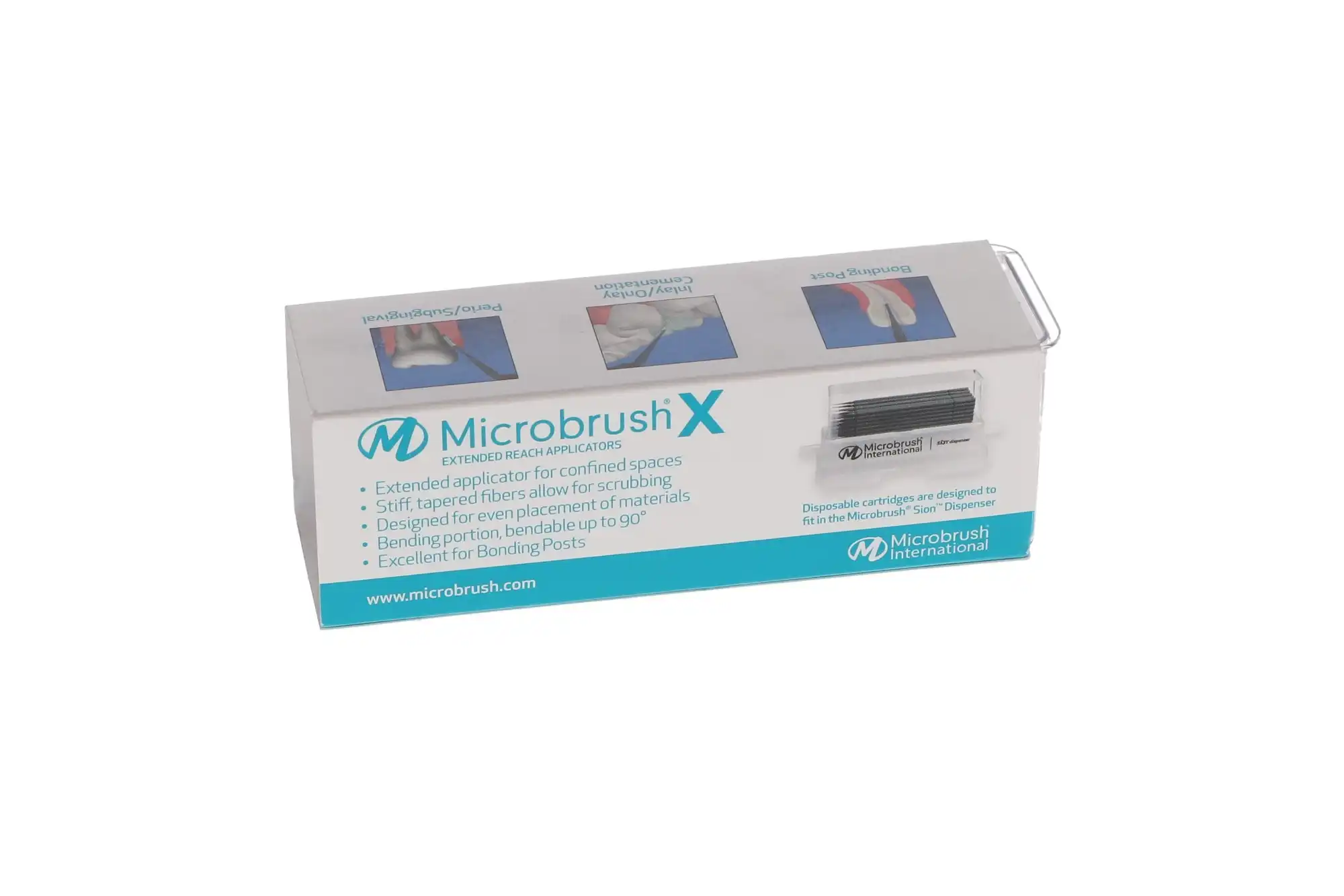 Microbrush X Extended Reach Micro Applicator Refill, Extra-Thin, Black, Bendable up to 90°, 100/Pk, PX100 thumbnail 9