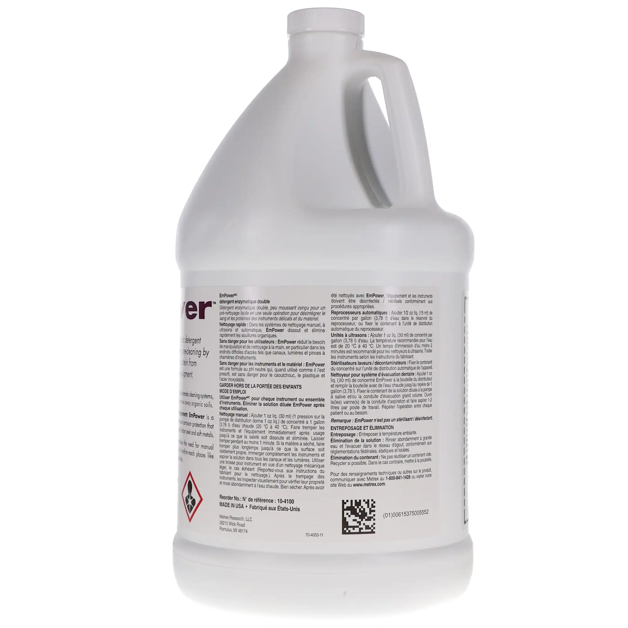 Metrex EmPower Dual Enzyme Detergent, 1 Gallon, Ocean Breeze, 1/Pk, 10-4100 thumbnail 2