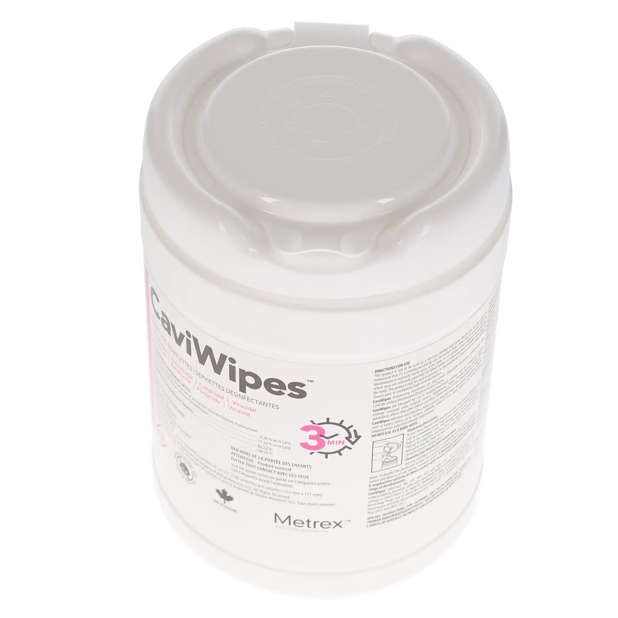 Metrex CaviWipes Large Surface Disinfectant Wipes, 160 Wipes/Canister, 12 Canisters/Case, 13-1100-CS thumbnail 3