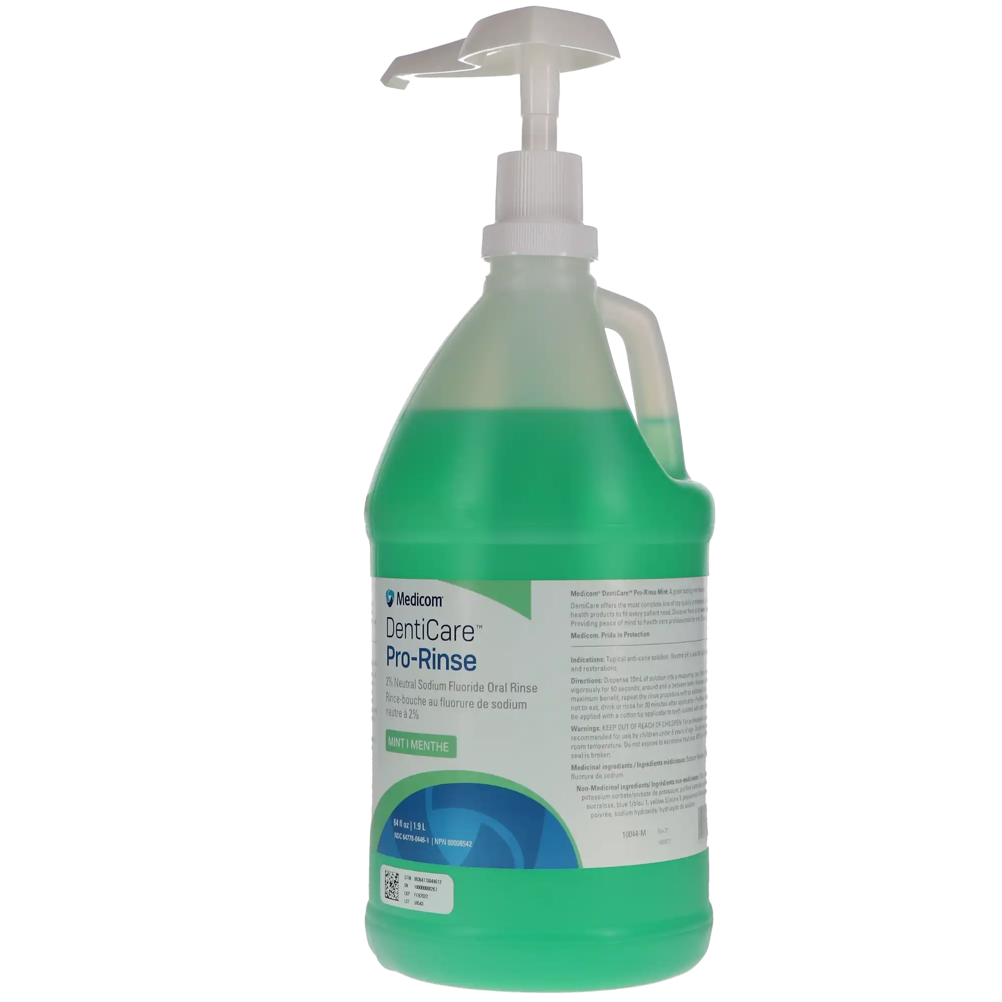 DentiCare Pro-Rinse 2% Neutral Sodium Fluoride Rinse, Mint, 64 oz (2 L) Bottle with Pump, 10044-M thumbnail 5