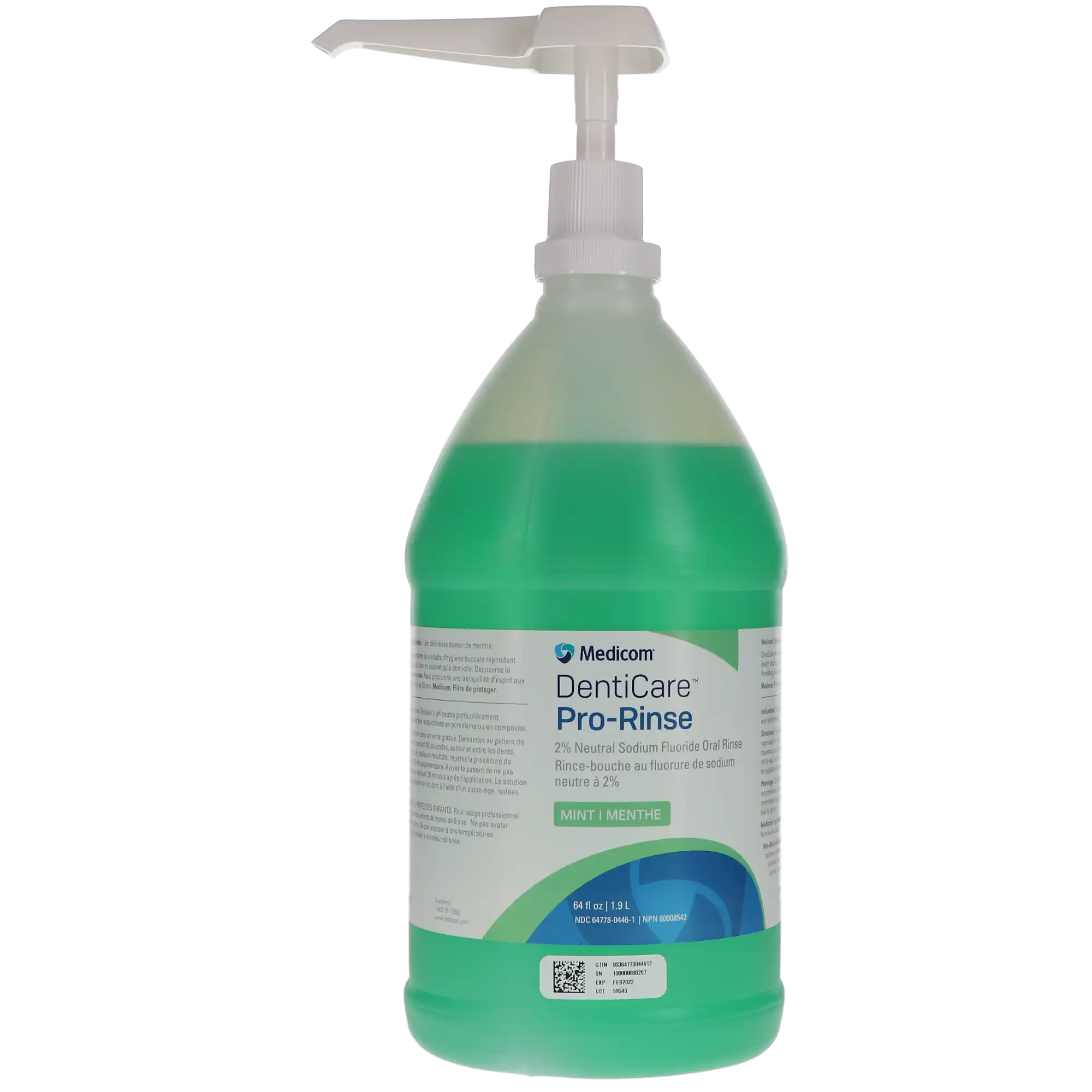 DentiCare Pro-Rinse 2% Neutral Sodium Fluoride Rinse, Mint, 64 oz (2 L) Bottle with Pump, 10044-M thumbnail 9