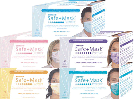SafeMask Premier Procedure Face Mask, ASTM Level 1, Blue, Ear Loop, 50/Box, 2015 thumbnail 11