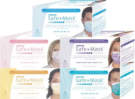 SafeMask Premier Procedure Face Mask, ASTM Level 1, Pink, Ear Loop, 50/Box, 2016 thumbnail 11